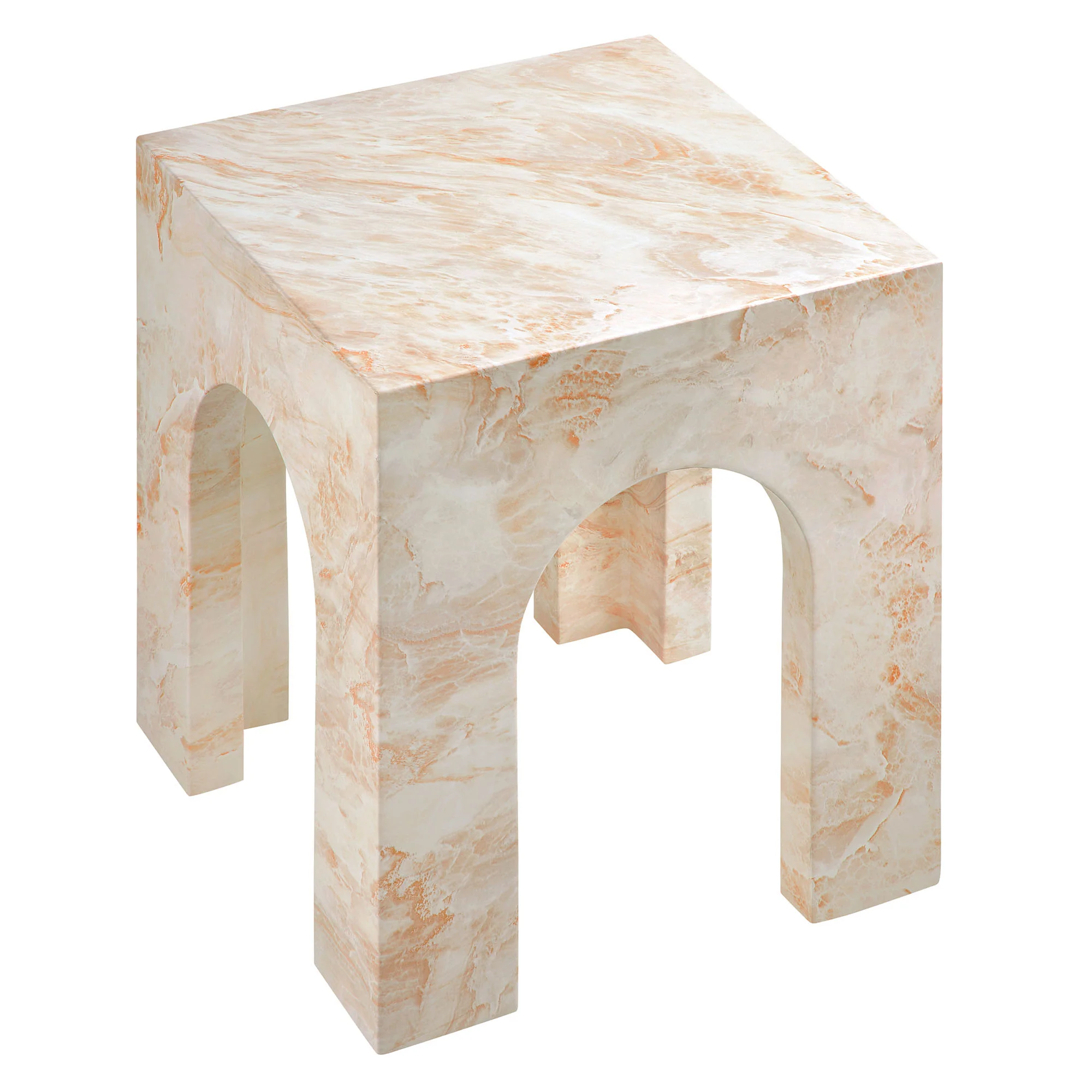 Valen Square Indoor - Outdoor Patio Arched Concrete Side Table by Modway - Image 6