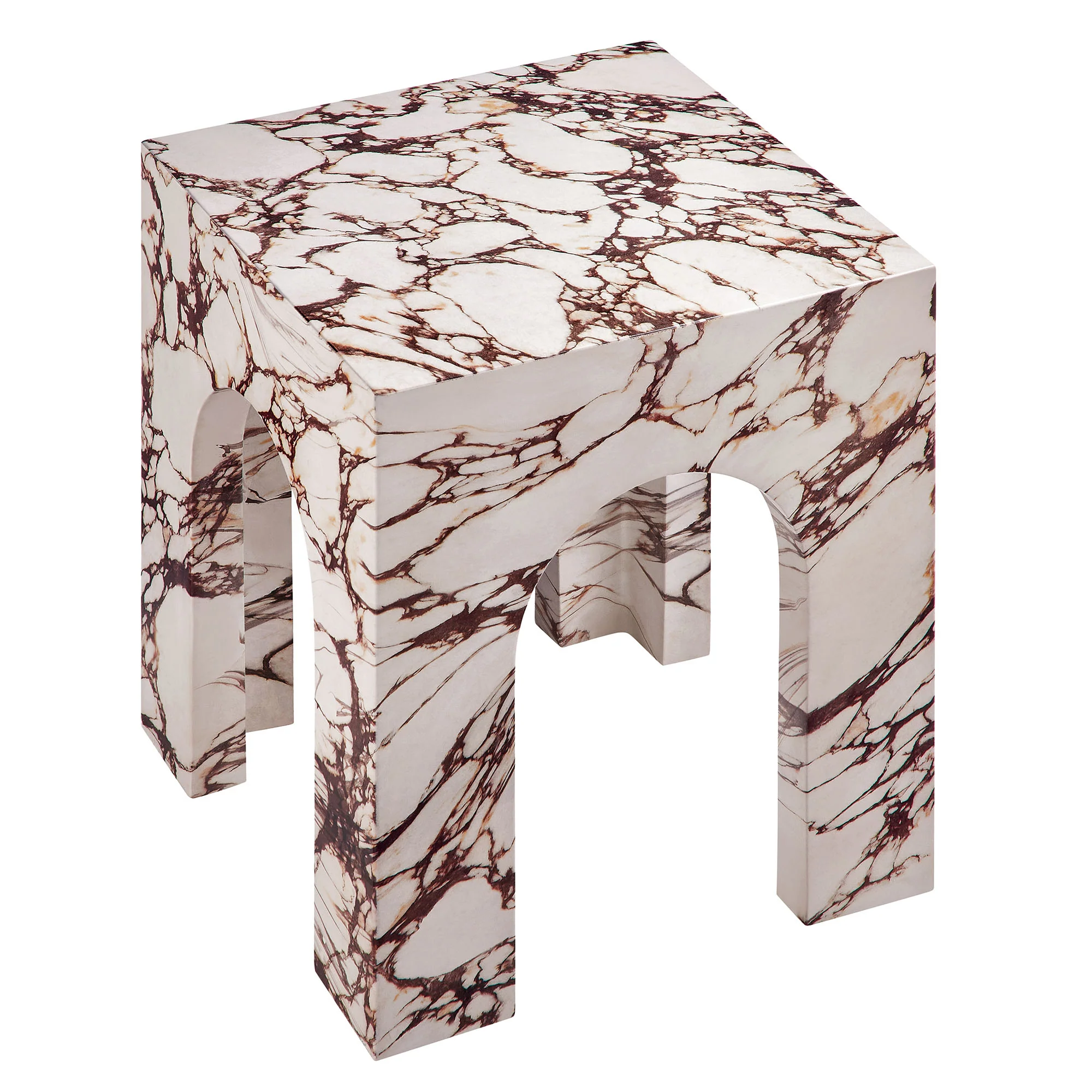 Valen Square Indoor - Outdoor Patio Arched Concrete Side Table by Modway - Image 9