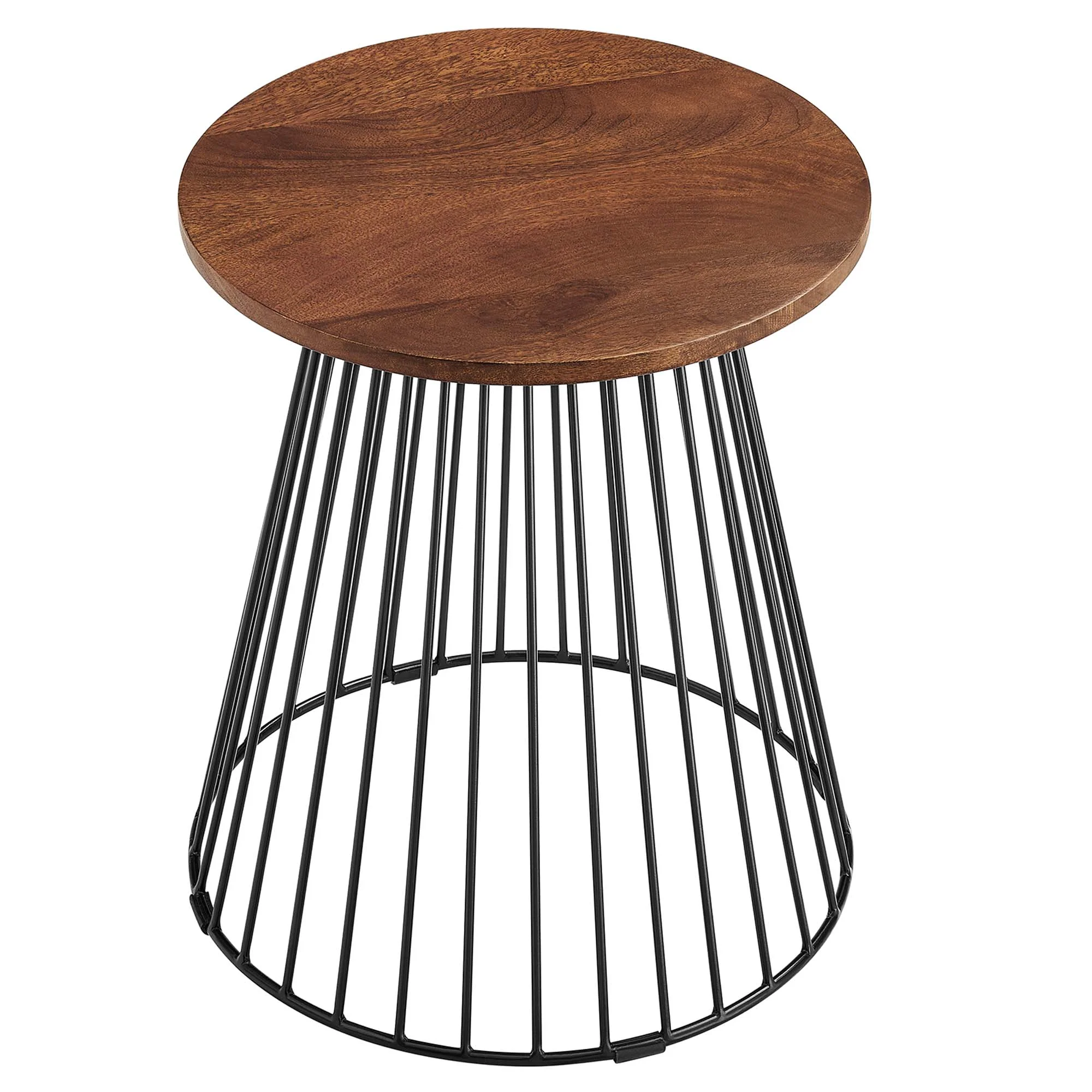 Valeo Round Wood and Metal Side Table by Modway - Image 4