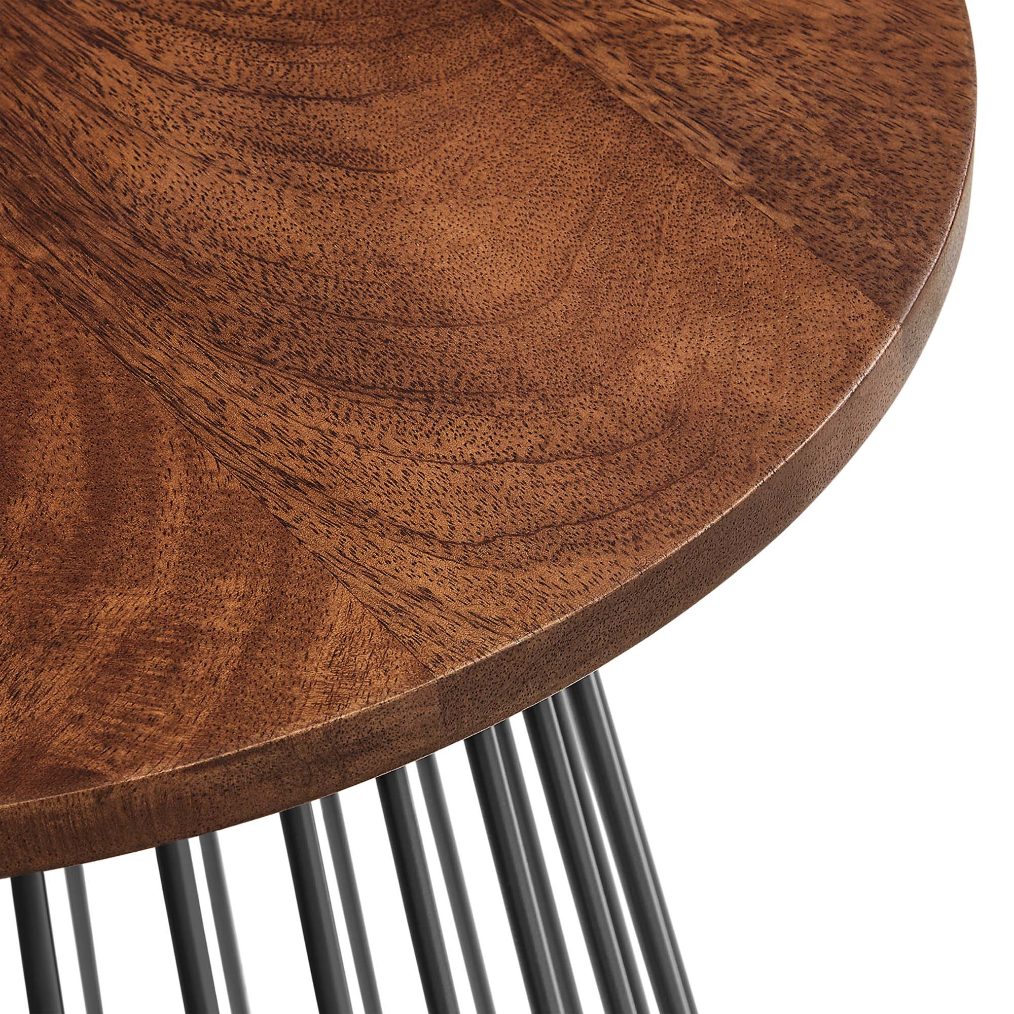 Valeo Round Wood and Metal Side Table by Modway - Image 6
