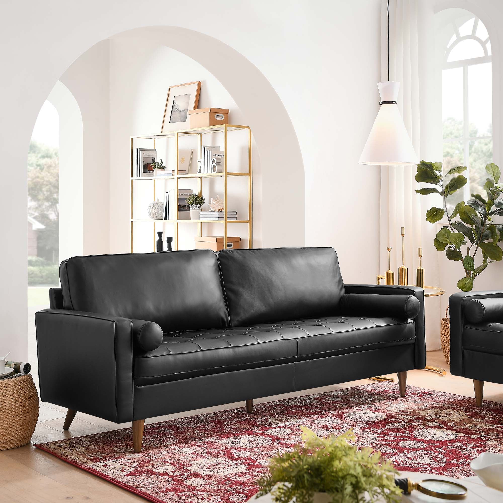 Valour 81" Leather Sofa by Modway - Image 7