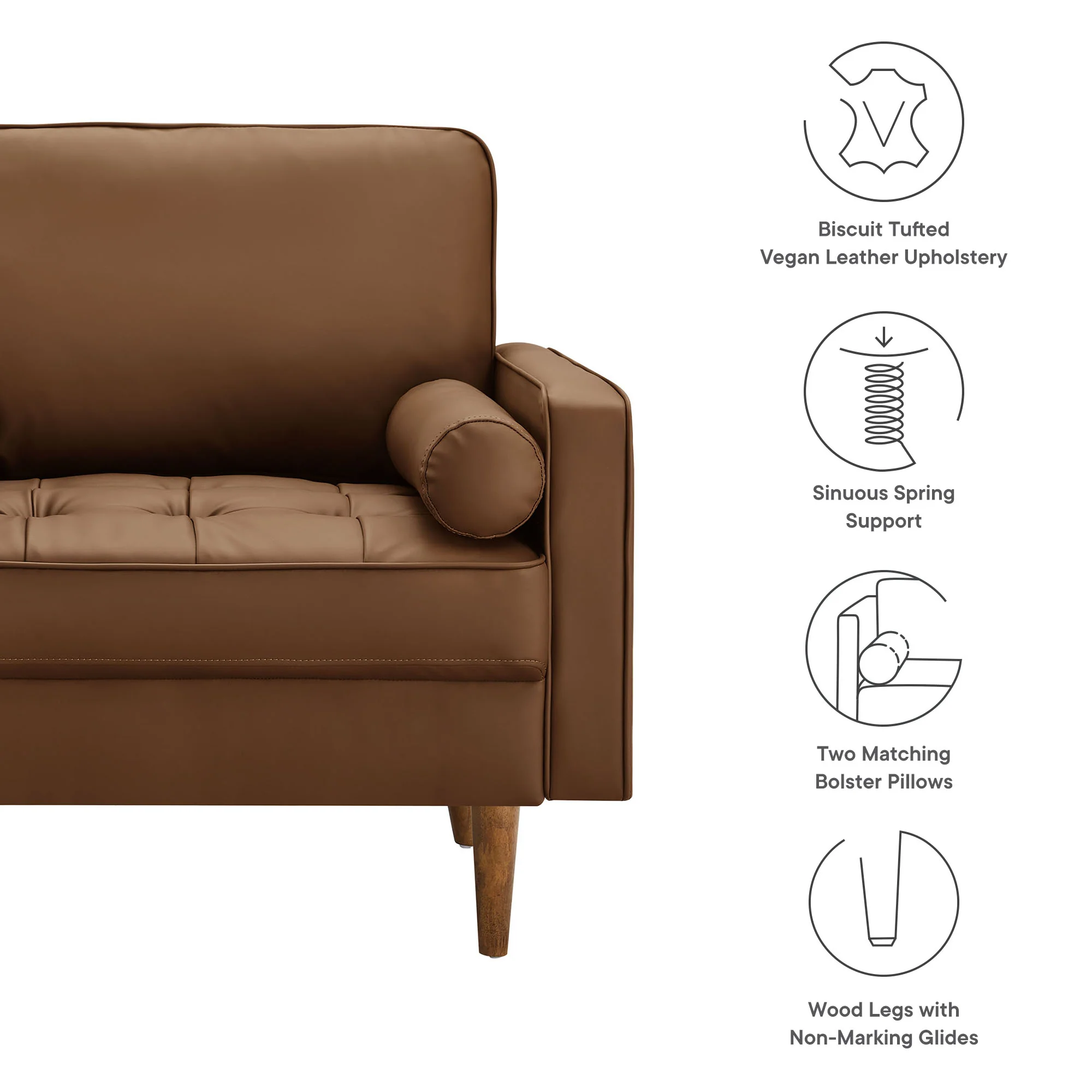Valour Tufted Vegan Leather Accent Armchair by Modway - Image 12