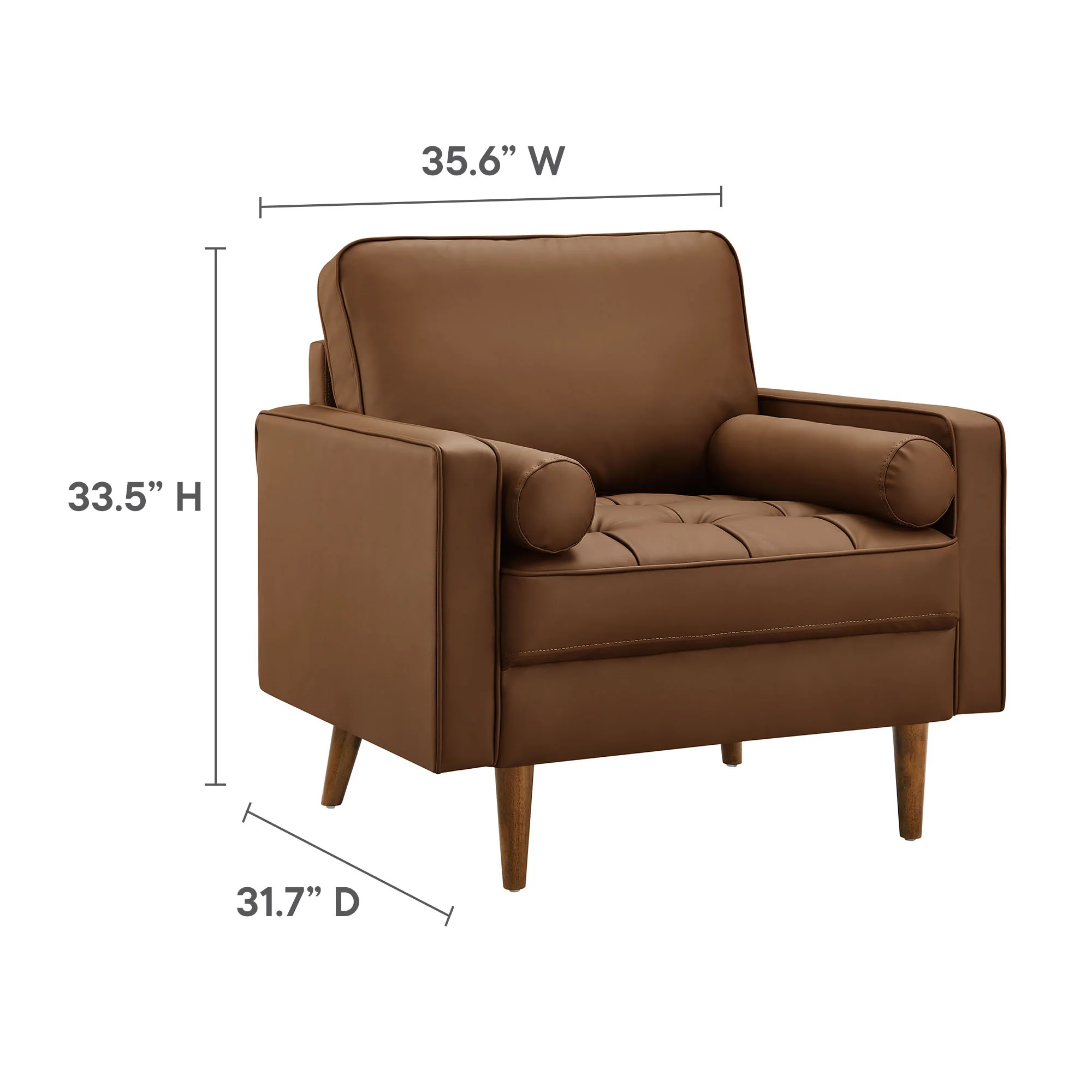 Valour Tufted Vegan Leather Accent Armchair by Modway - Image 13