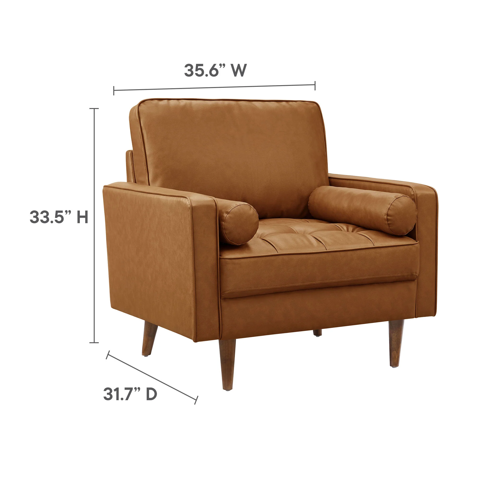 Valour Tufted Vegan Leather Accent Armchair by Modway - Image 2