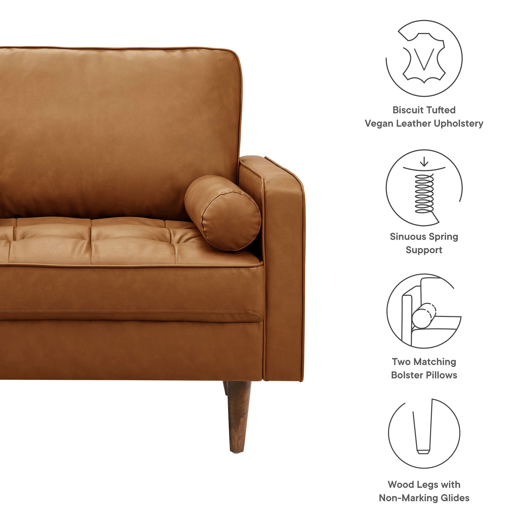 Valour Tufted Vegan Leather Accent Armchair by Modway - Image 3