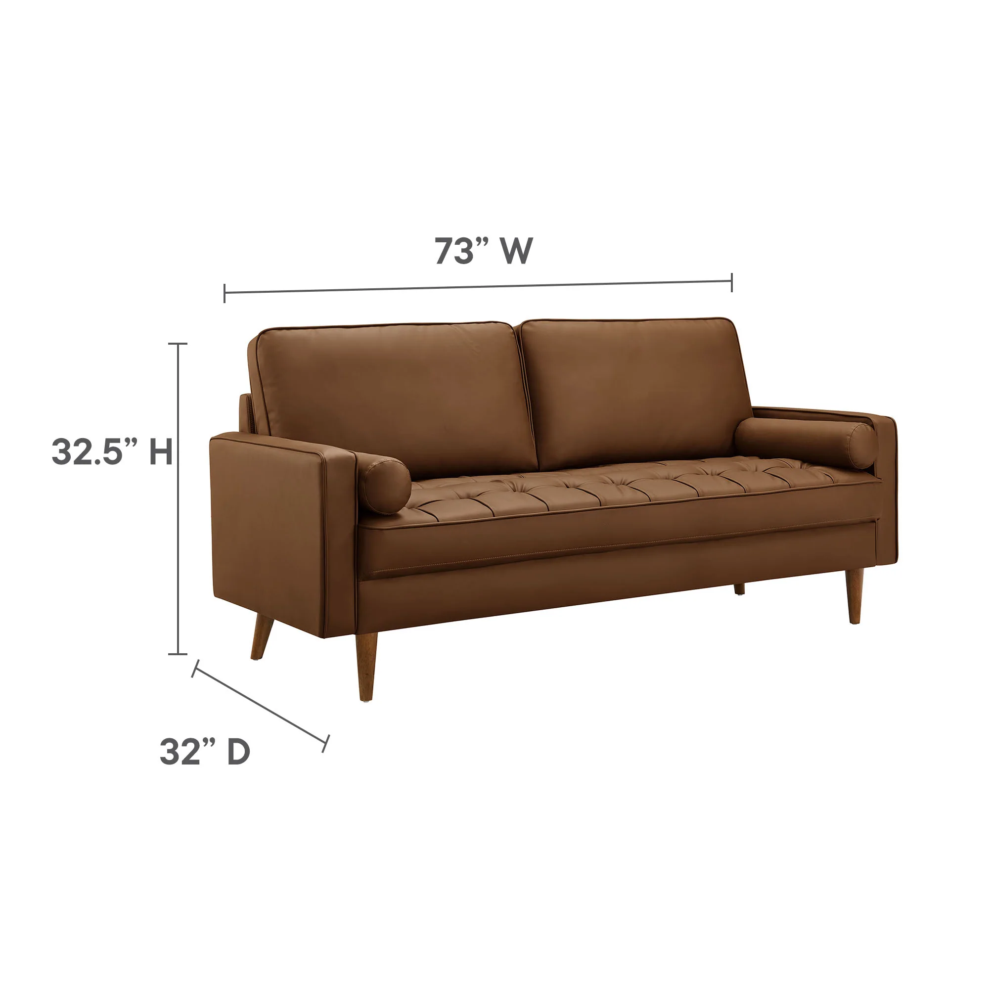 Valour Tufted Vegan Leather Sofa by Modway - Image 12