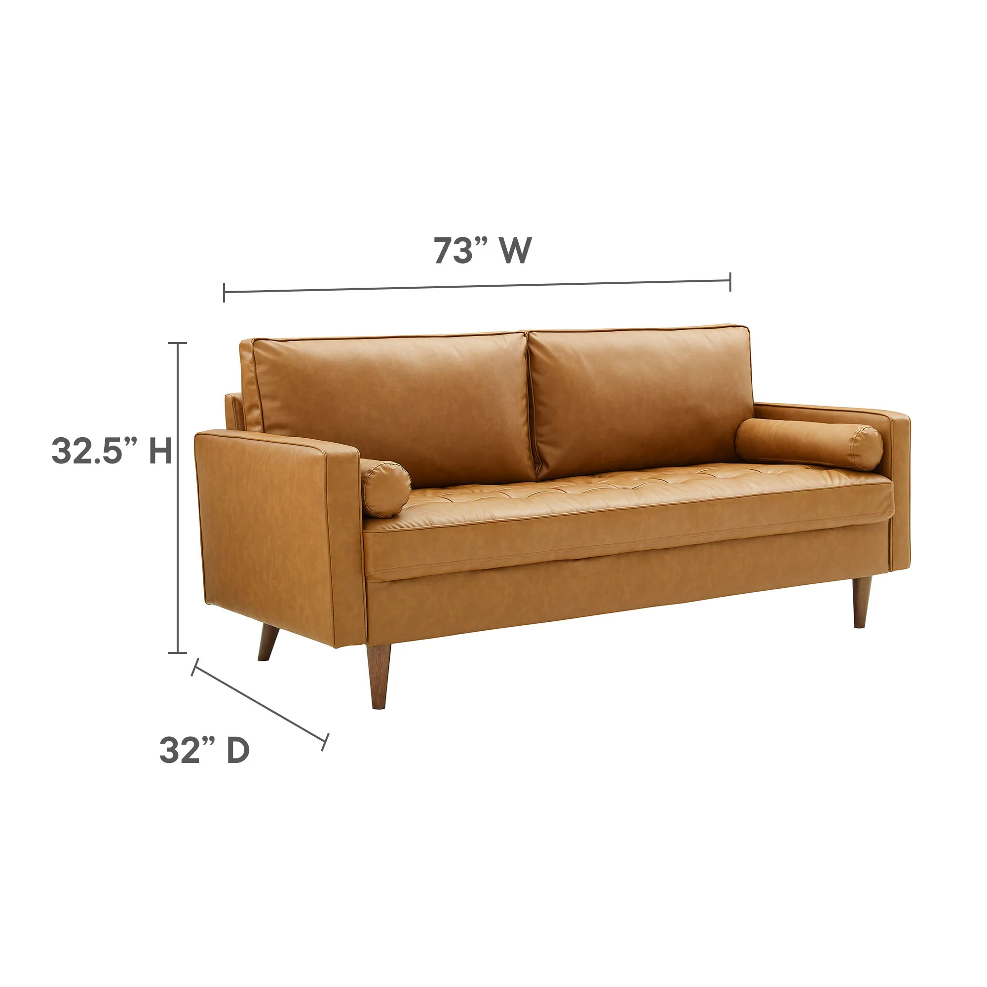 Valour Tufted Vegan Leather Sofa by Modway - Image 4