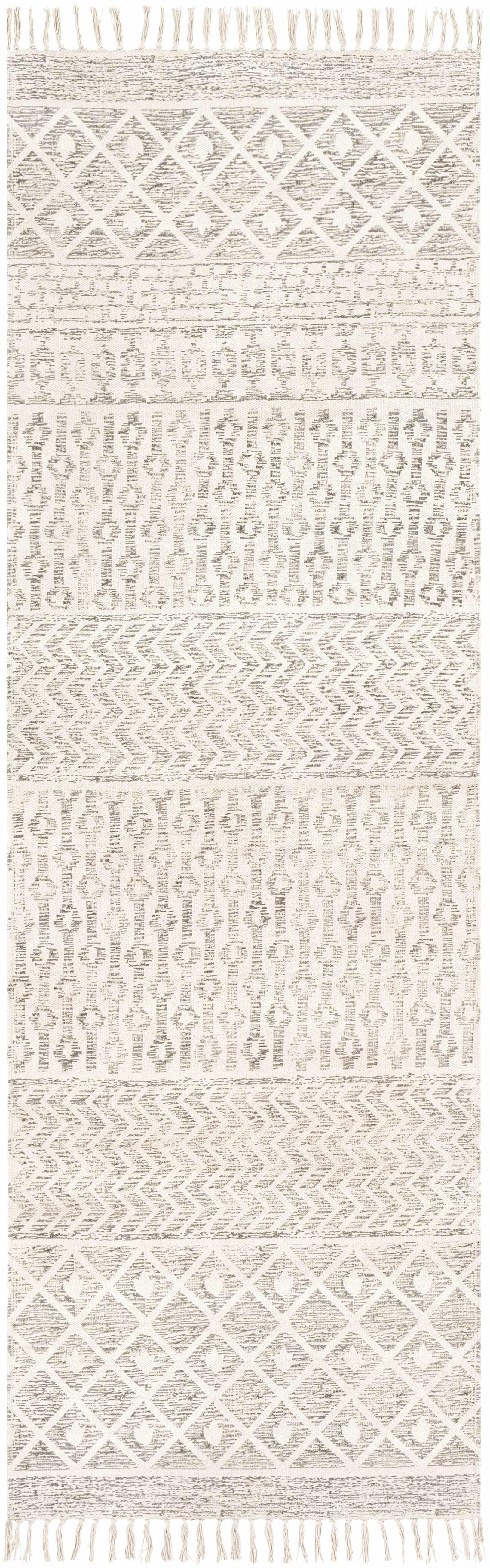 Valyermo Beige Hand Woven Cotton Rug - Image 3