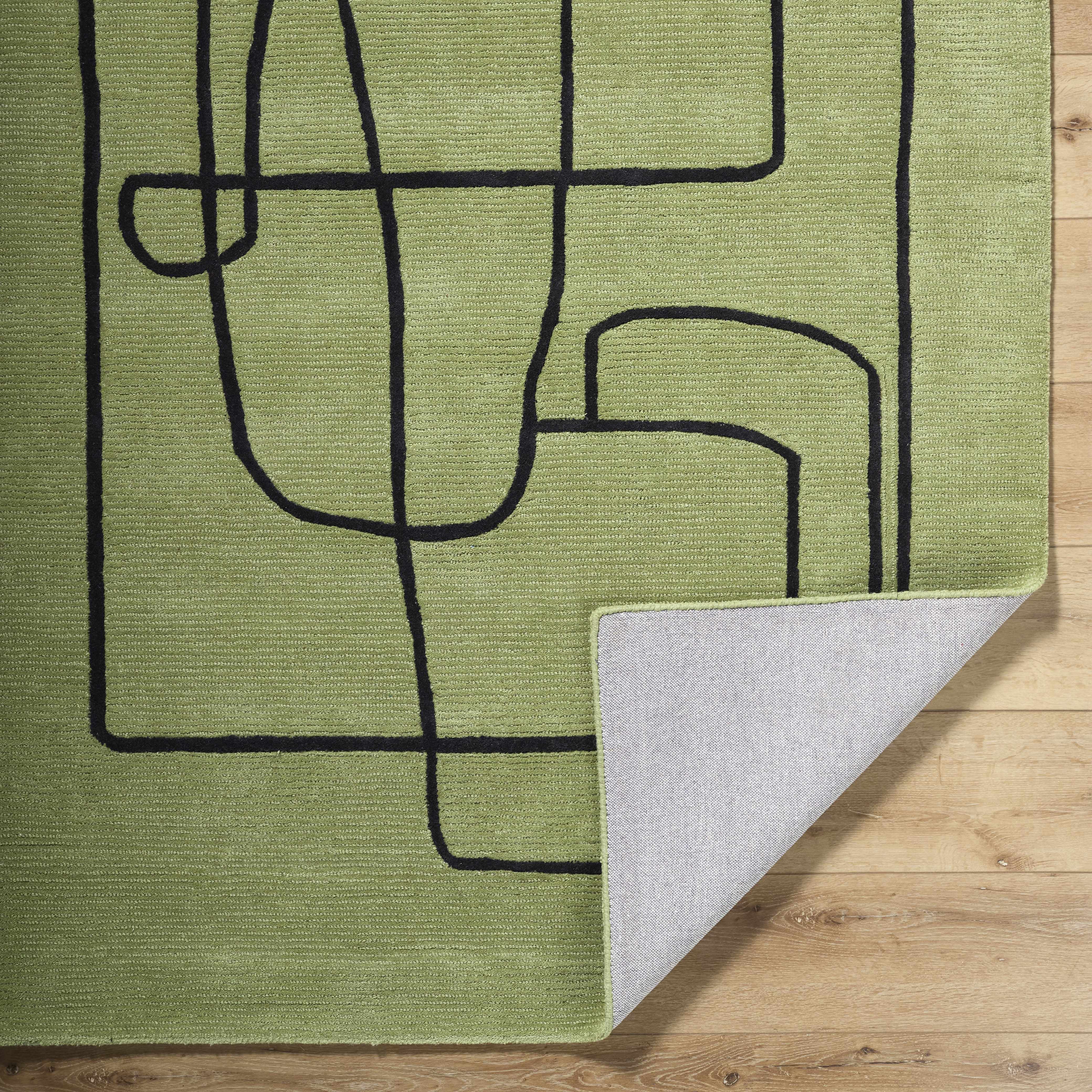 Vatsa Green Abstract Area Rug - Image 6
