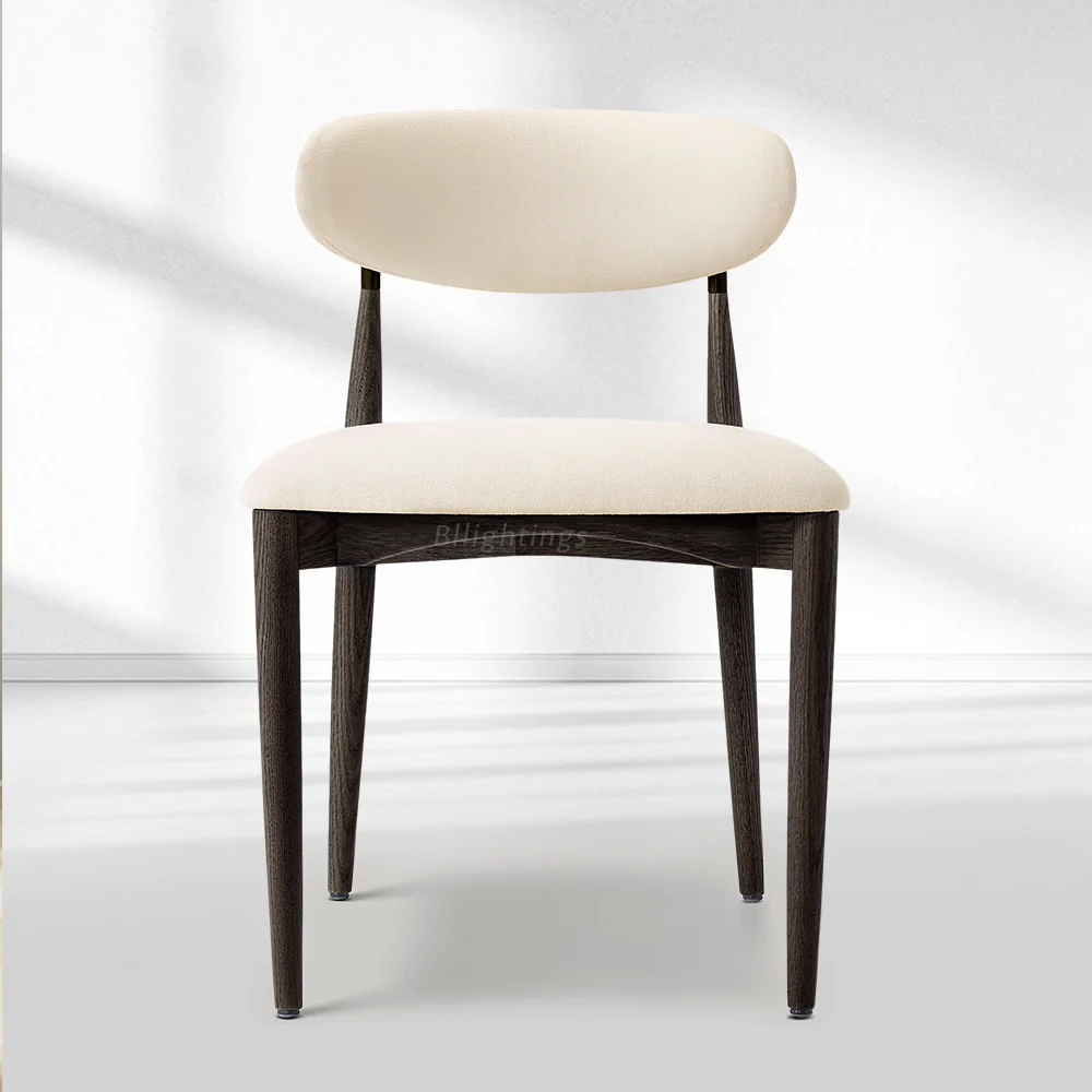 Vegan Leather Dining Chair with Oak Frame & Steel Legs 30.5" H - Image 13