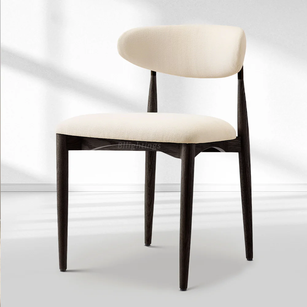 Vegan Leather Dining Chair with Oak Frame & Steel Legs 30.5" H - Image 15