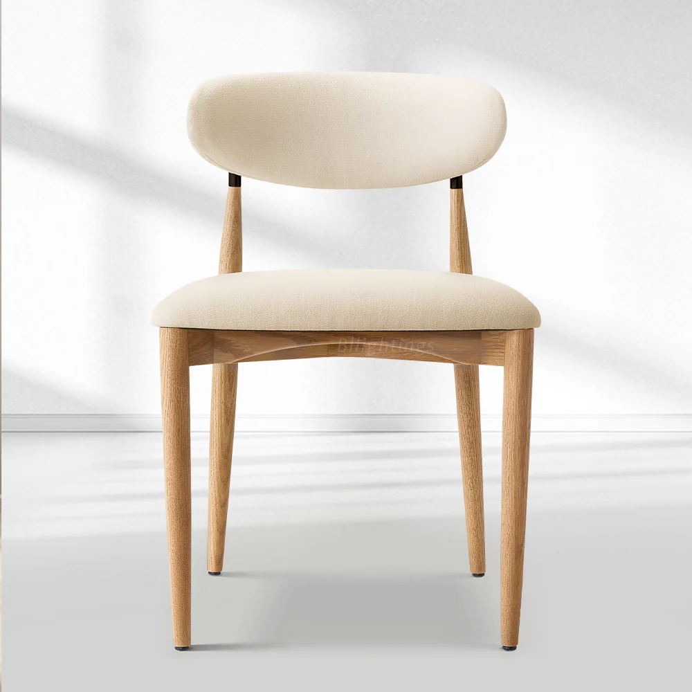 Vegan Leather Dining Chair with Oak Frame & Steel Legs 30.5" H - Image 28