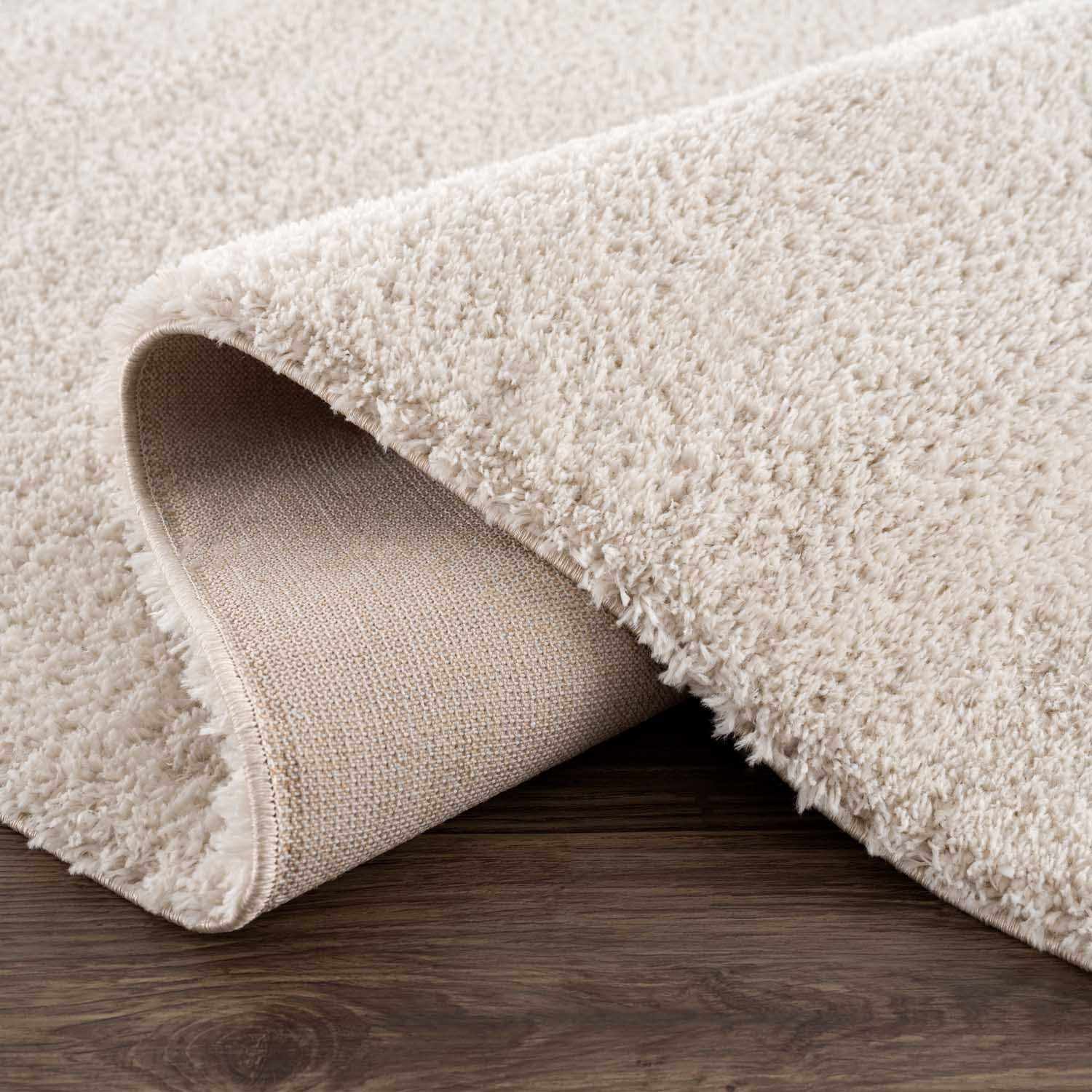 Velora Light Beige Wavy Abstract Modern Minimalist Polyester Machine Woven Area Rug - Image 11