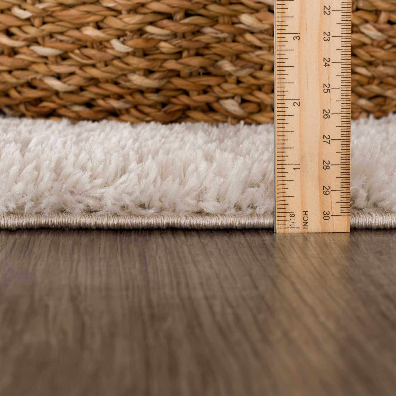 Velora Light Beige Wavy Abstract Modern Minimalist Polyester Machine Woven Area Rug - Image 9