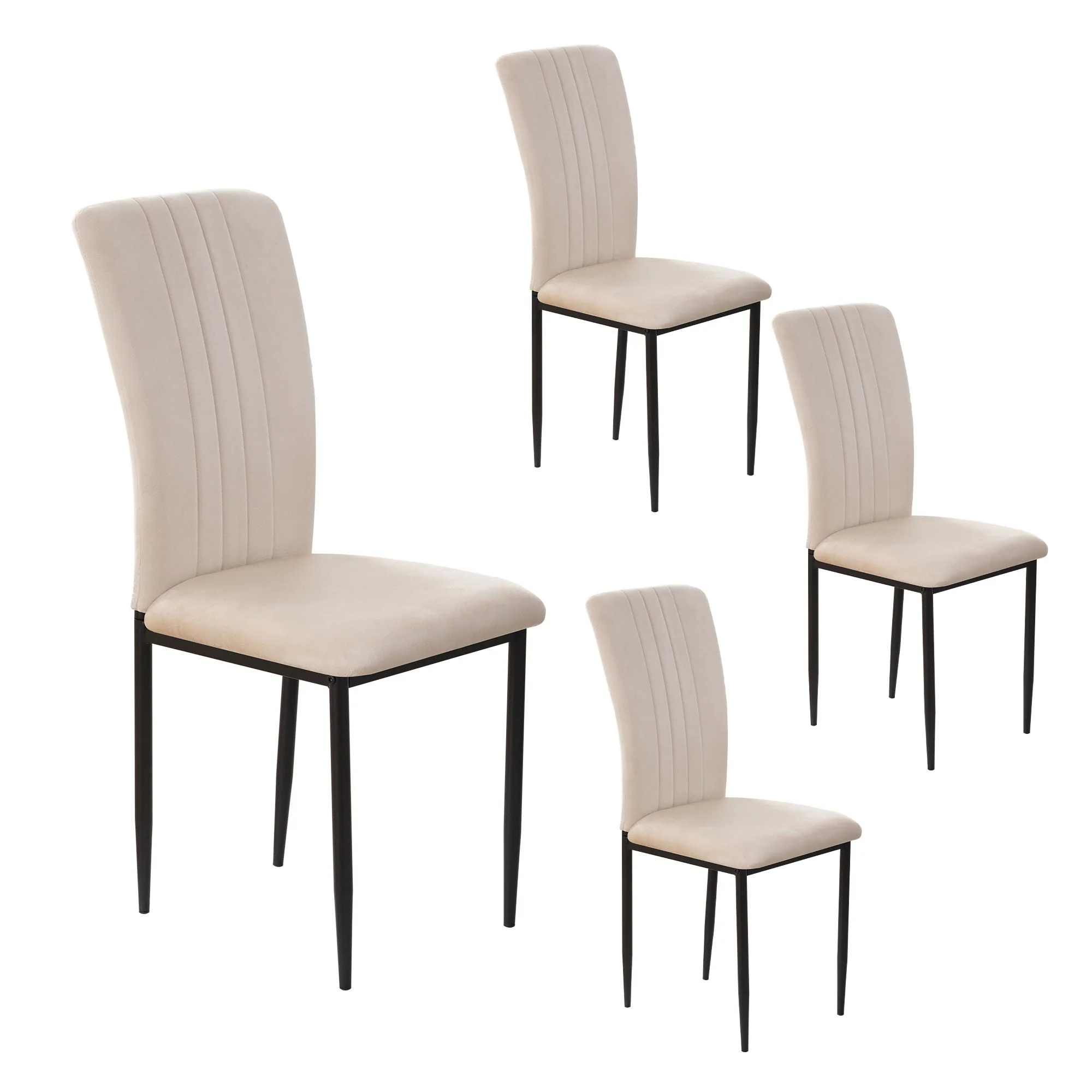 Velvet Dining Chairs for Dining Room (Set of 4) - Image 2