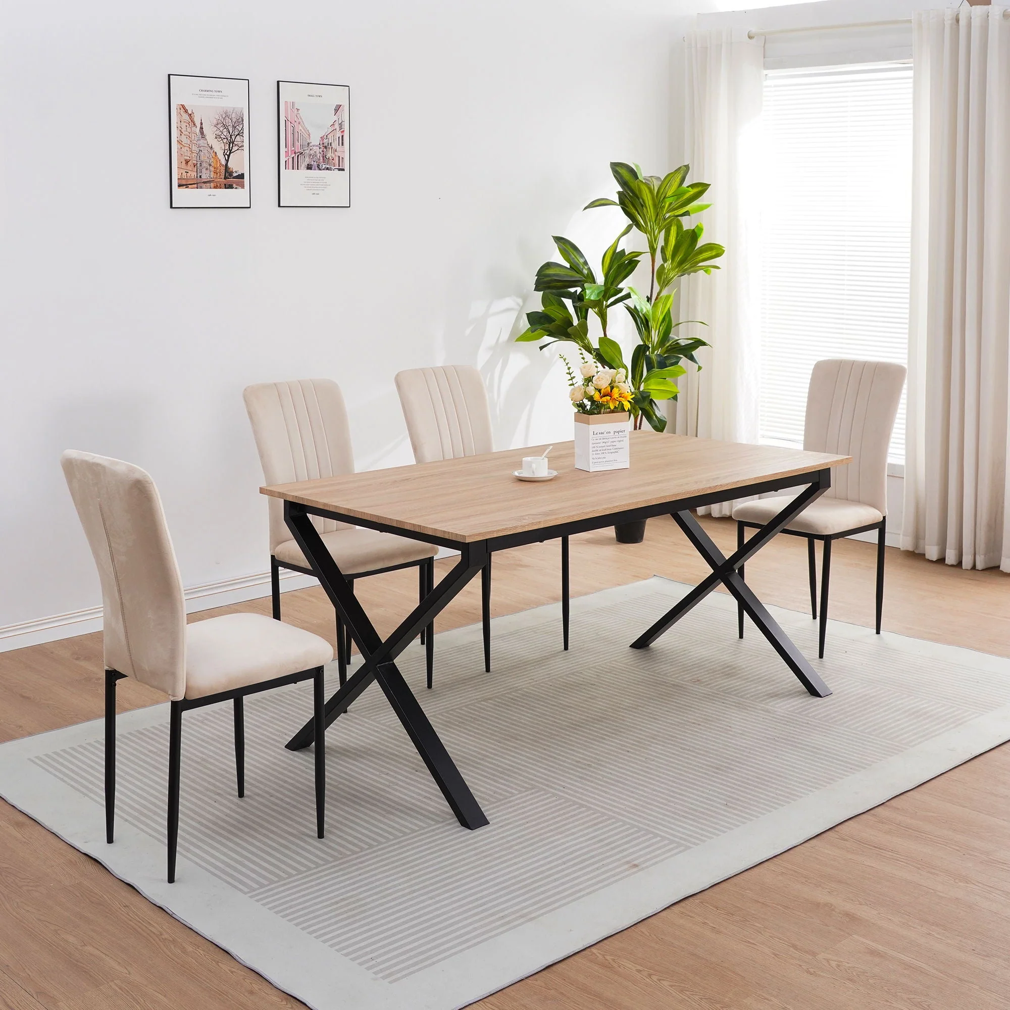 Velvet Dining Chairs for Dining Room (Set of 4) - Image 3