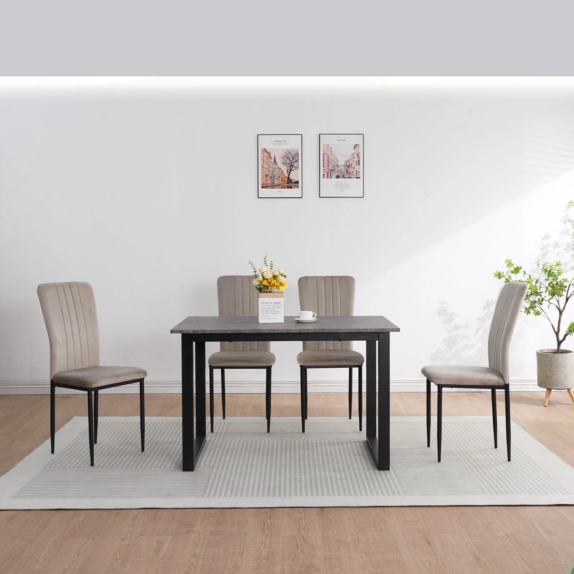 Velvet Dining Chairs for Dining Room (Set of 4) - Image 6
