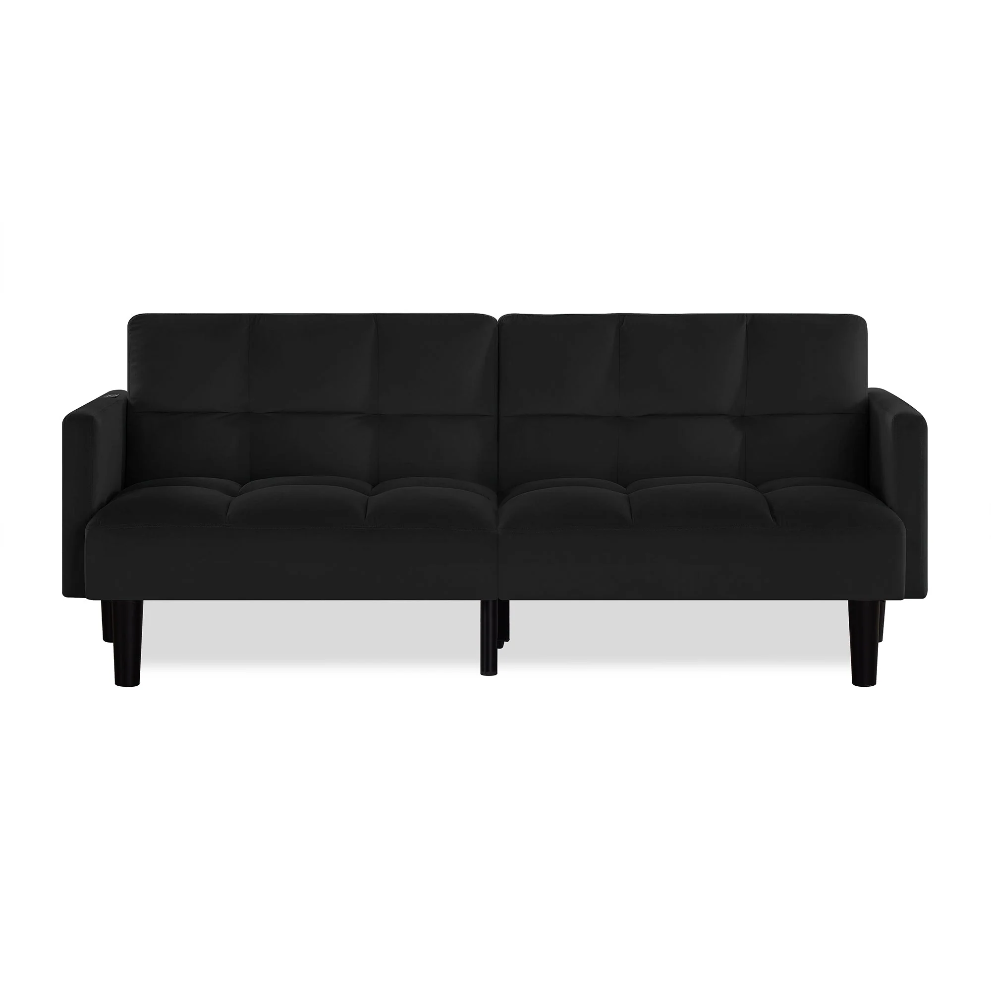 Velvet Futon Couch Convertible Folding Sofa Bed - Image 5