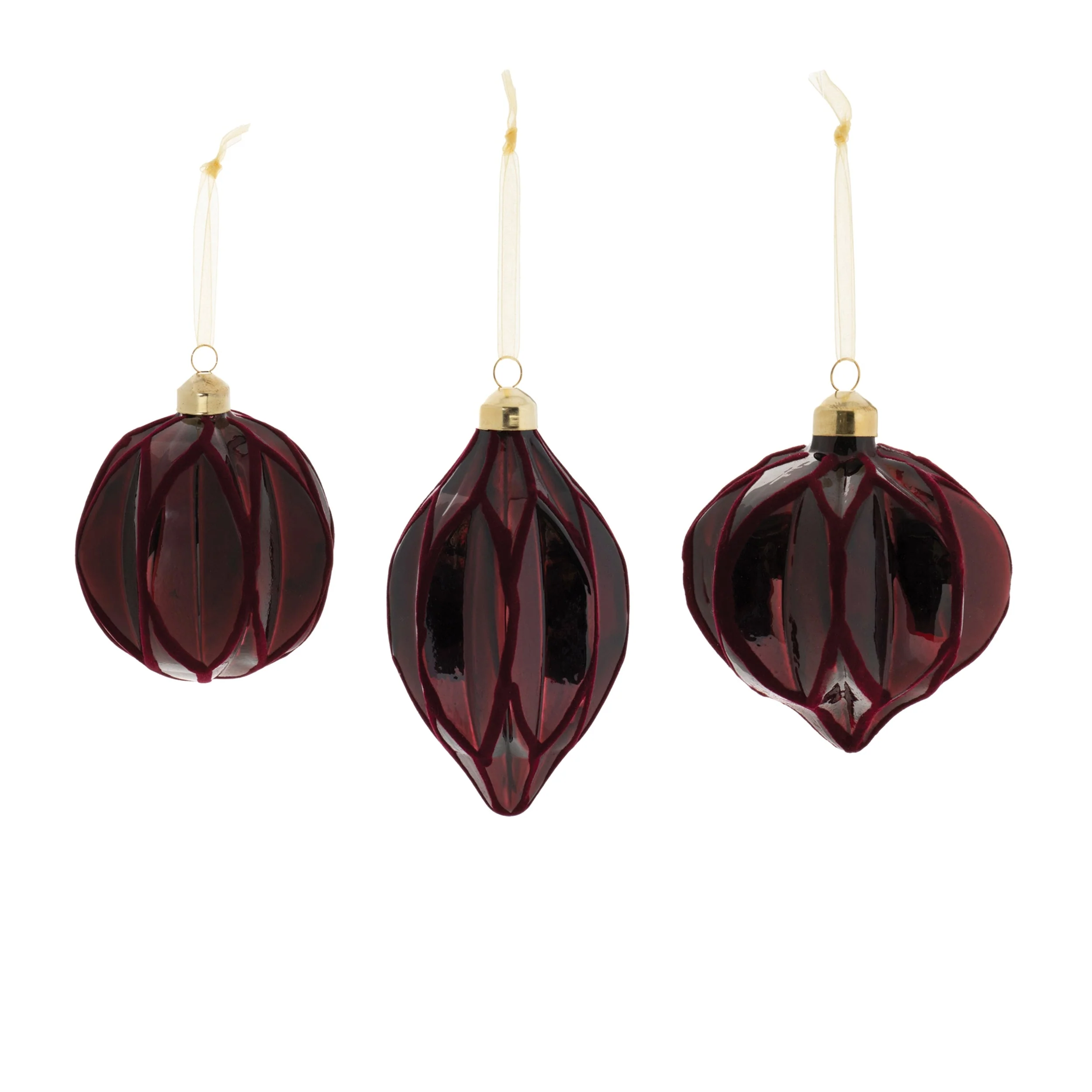 Velvet glass ornament (set of 6) - Image 2