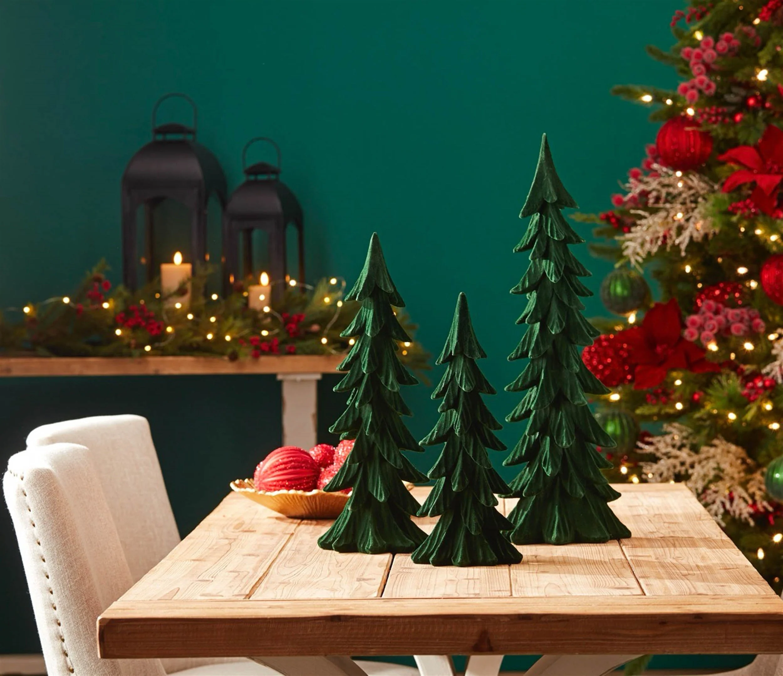Velvet Pine Tree (Set of 3) - Image 3