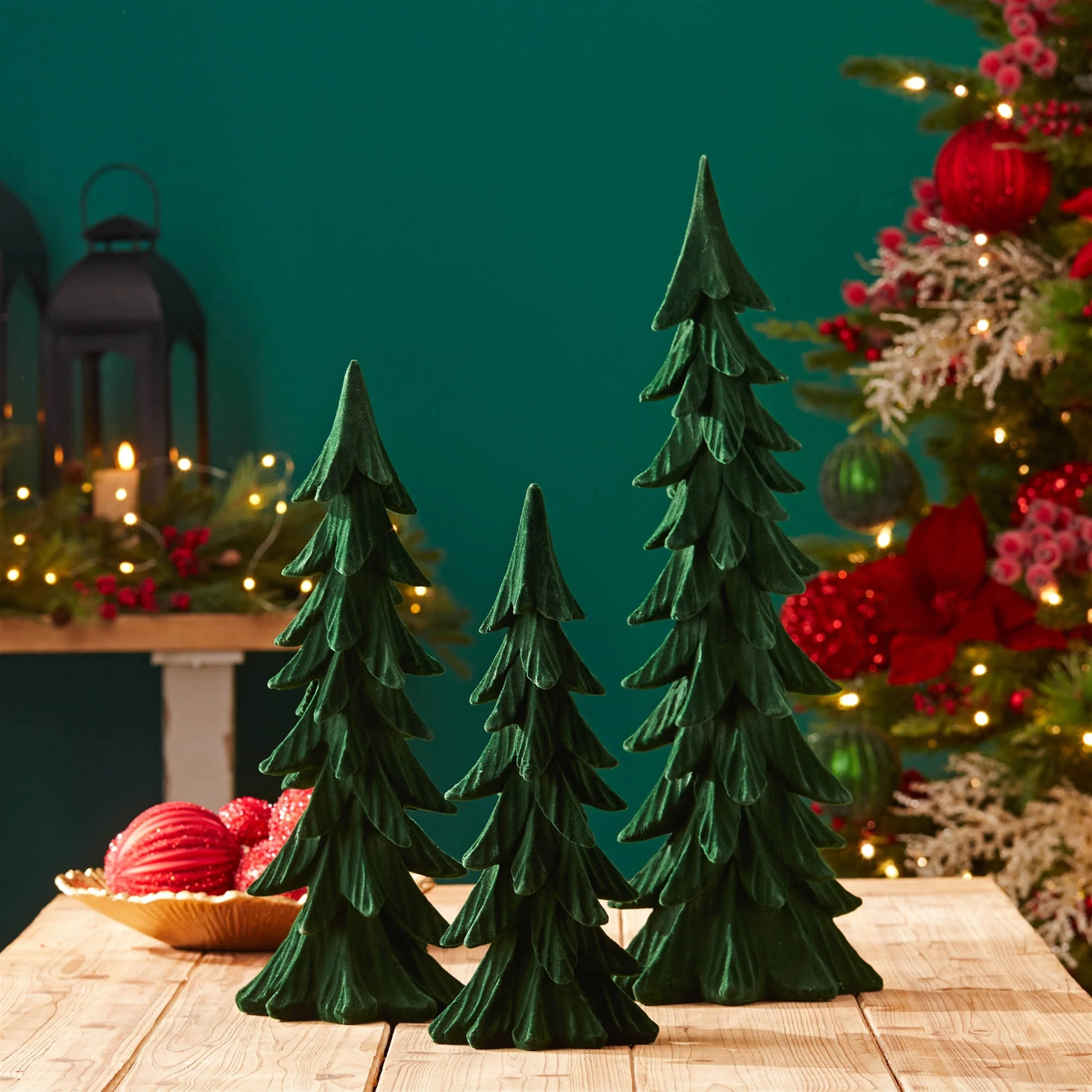 Velvet Pine Tree (Set of 3) - Image 4