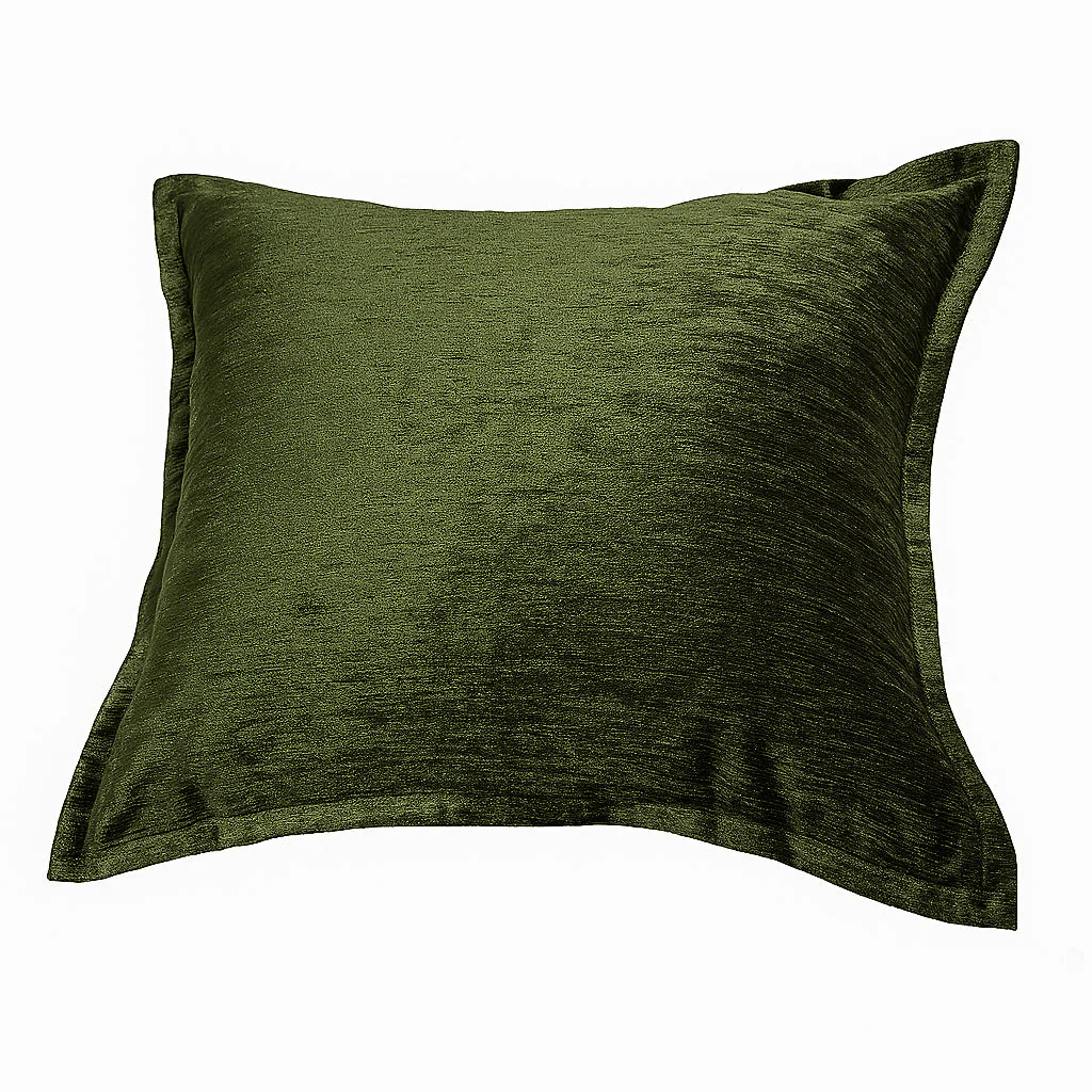 Velvet Throw Pillow – Deep Forest Green with Luxe Shine & Rich Texture - Image 2