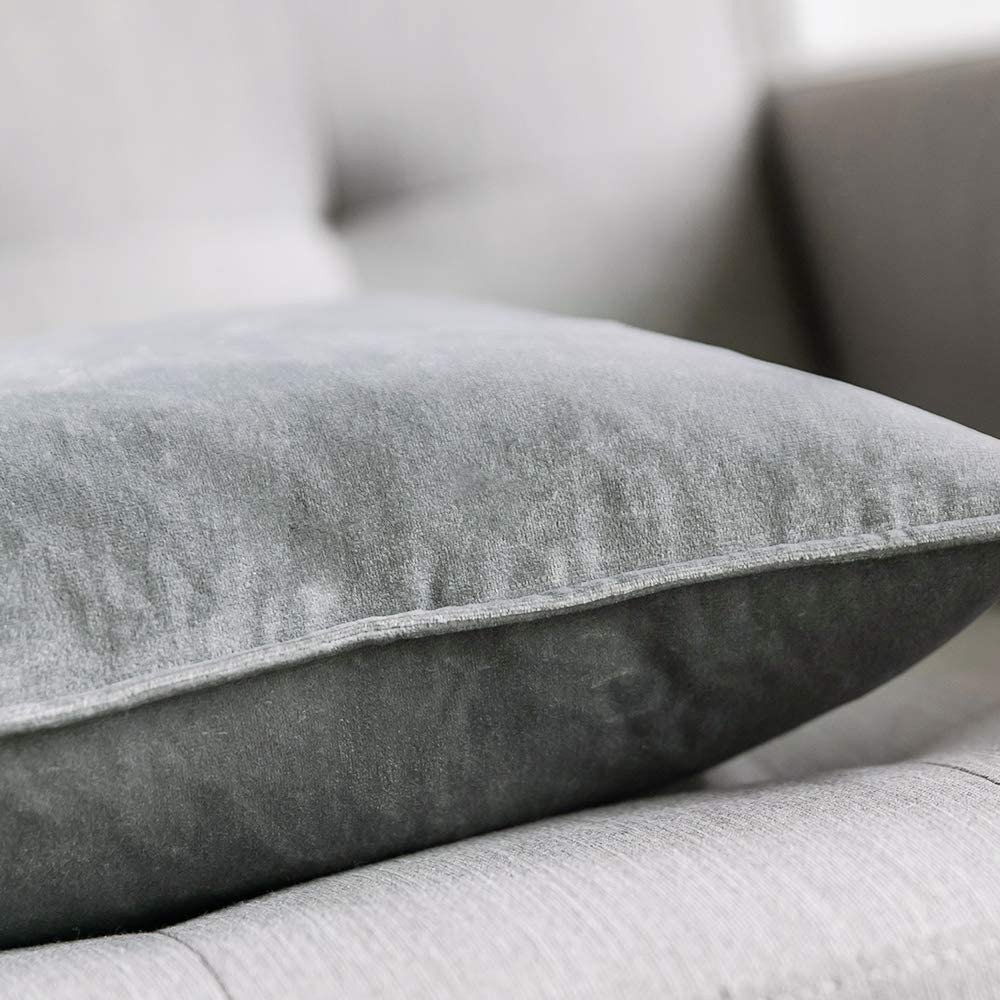 Velvet Throw Pillow  pack of 1, size 12"x20, 18"x18", 20"x20" options, Blue, velvet, 12X20 – Fancy & Stacy - Image 15