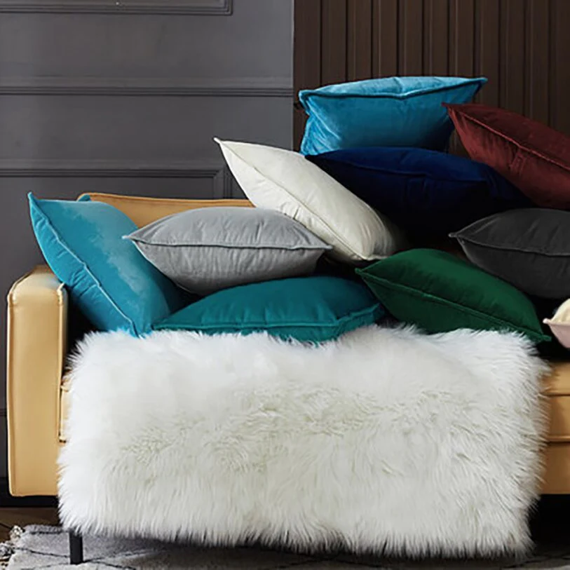 Velvet Throw Pillows pack of 2, size 12"x20, 18"x18", 20"x20" and various color options - Image 11