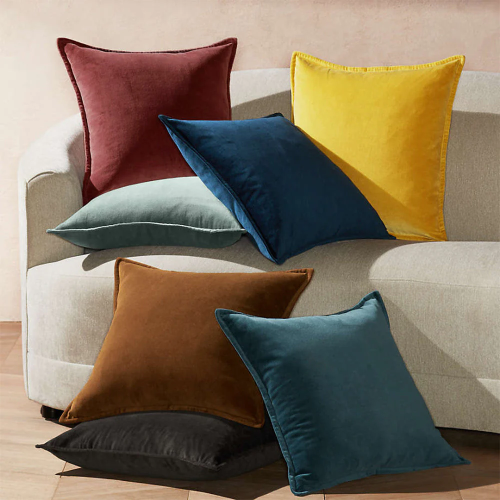 Velvet Throw Pillows pack of 2, size 12"x20, 18"x18", 20"x20" and various color options - Image 12