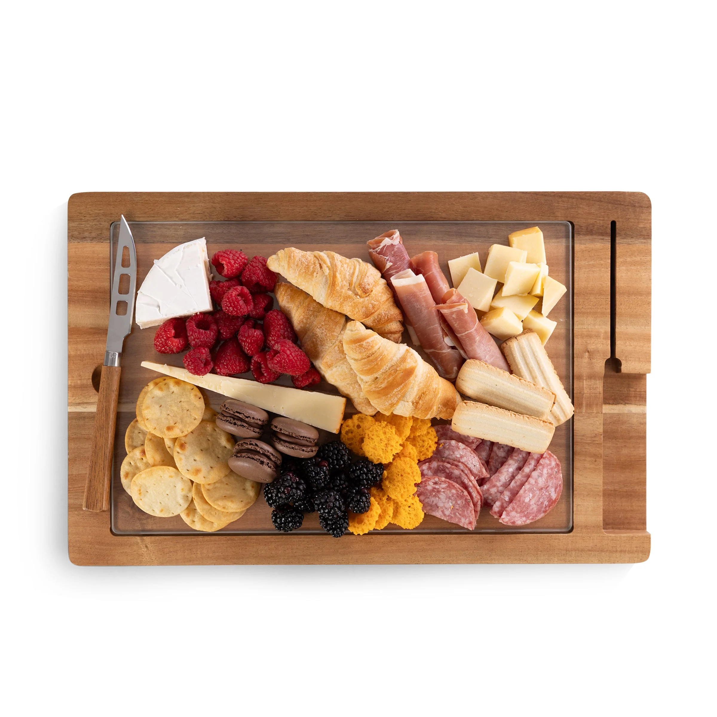 Ventana - Tempered Glass and Acacia Cheese Board and Knife Set - Image 11