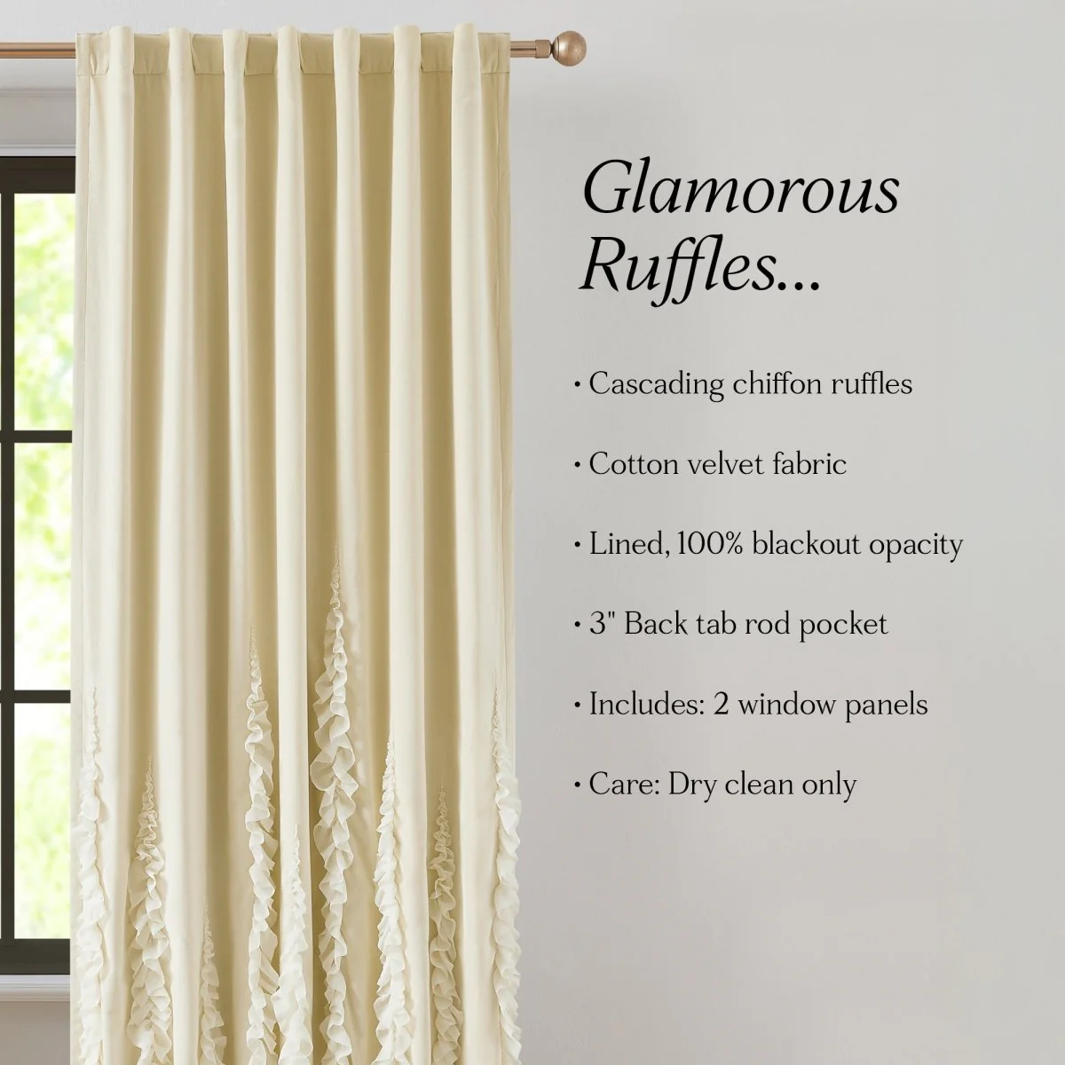 Verdant Path Velvet Blackout Window Curtain Panels - Image 16