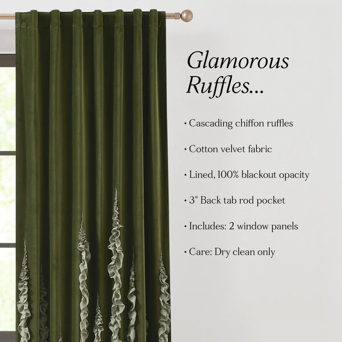 Verdant Path Velvet Blackout Window Curtain Panels - Image 7