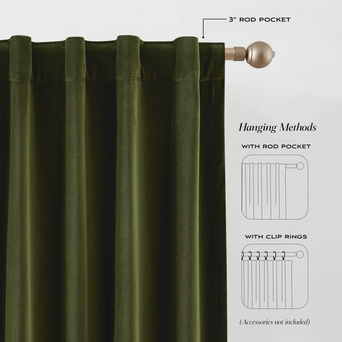 Verdant Path Velvet Blackout Window Curtain Panels - Image 8