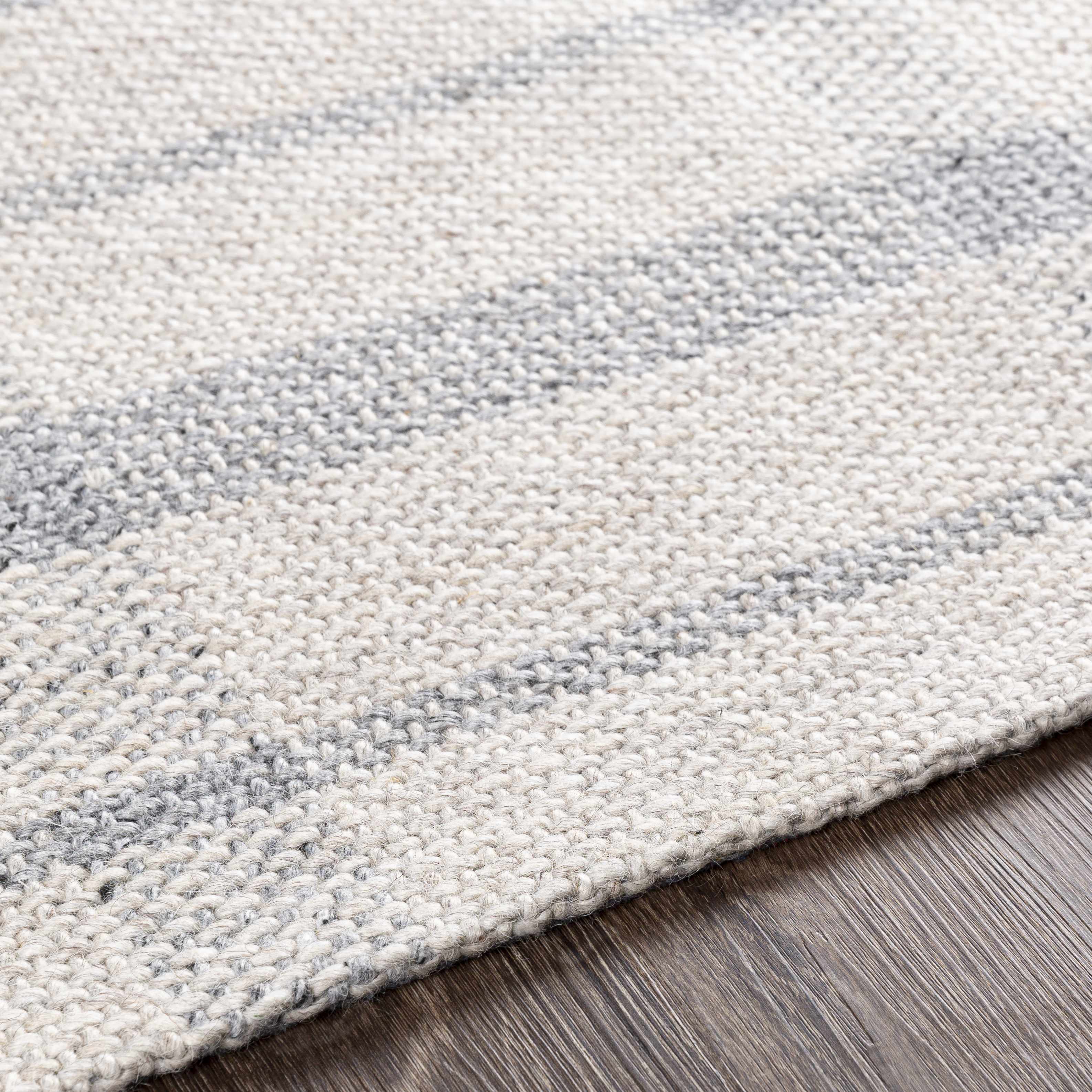 Verdon Light Gray Plaid Rug - Image 3