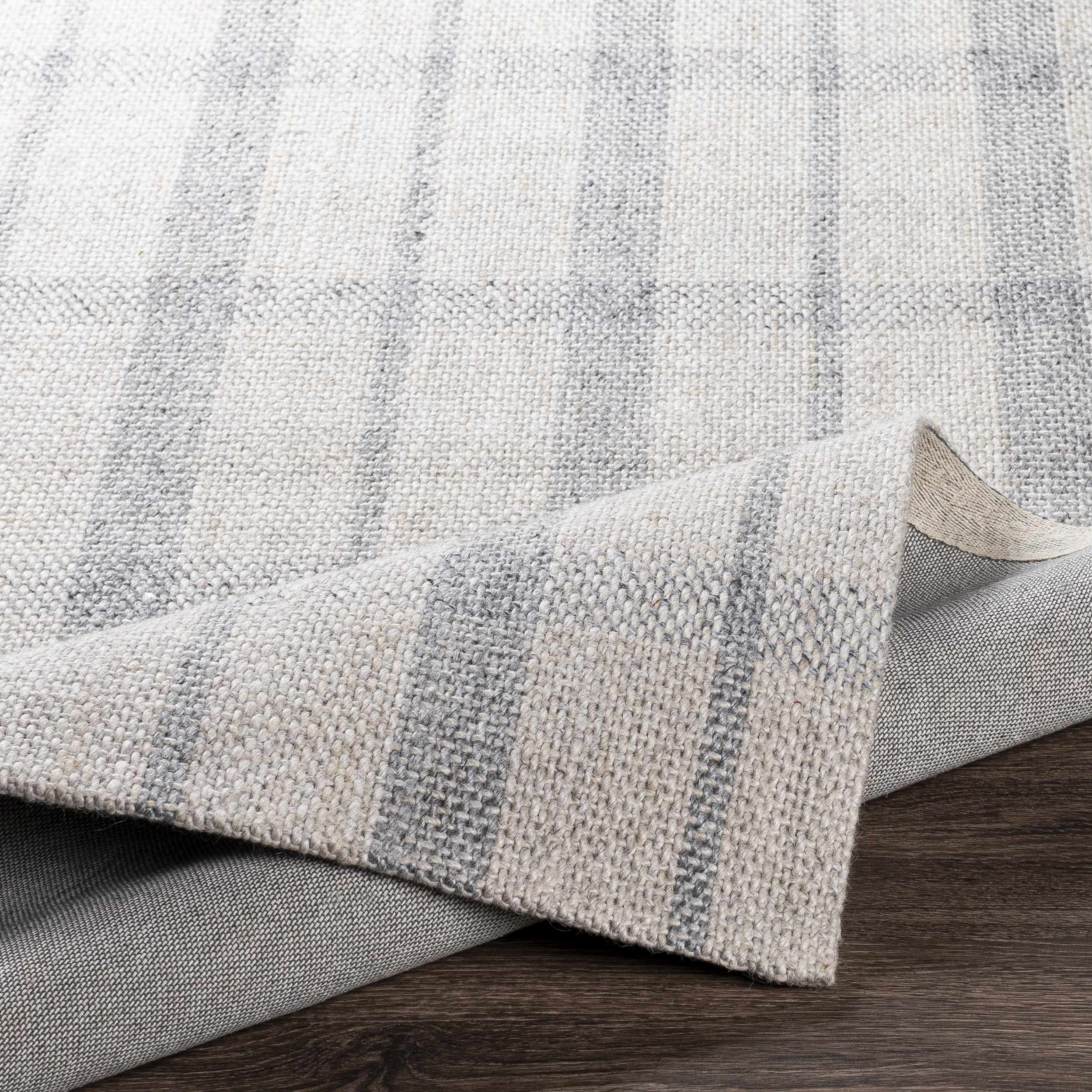 Verdon Light Gray Plaid Rug - Image 5