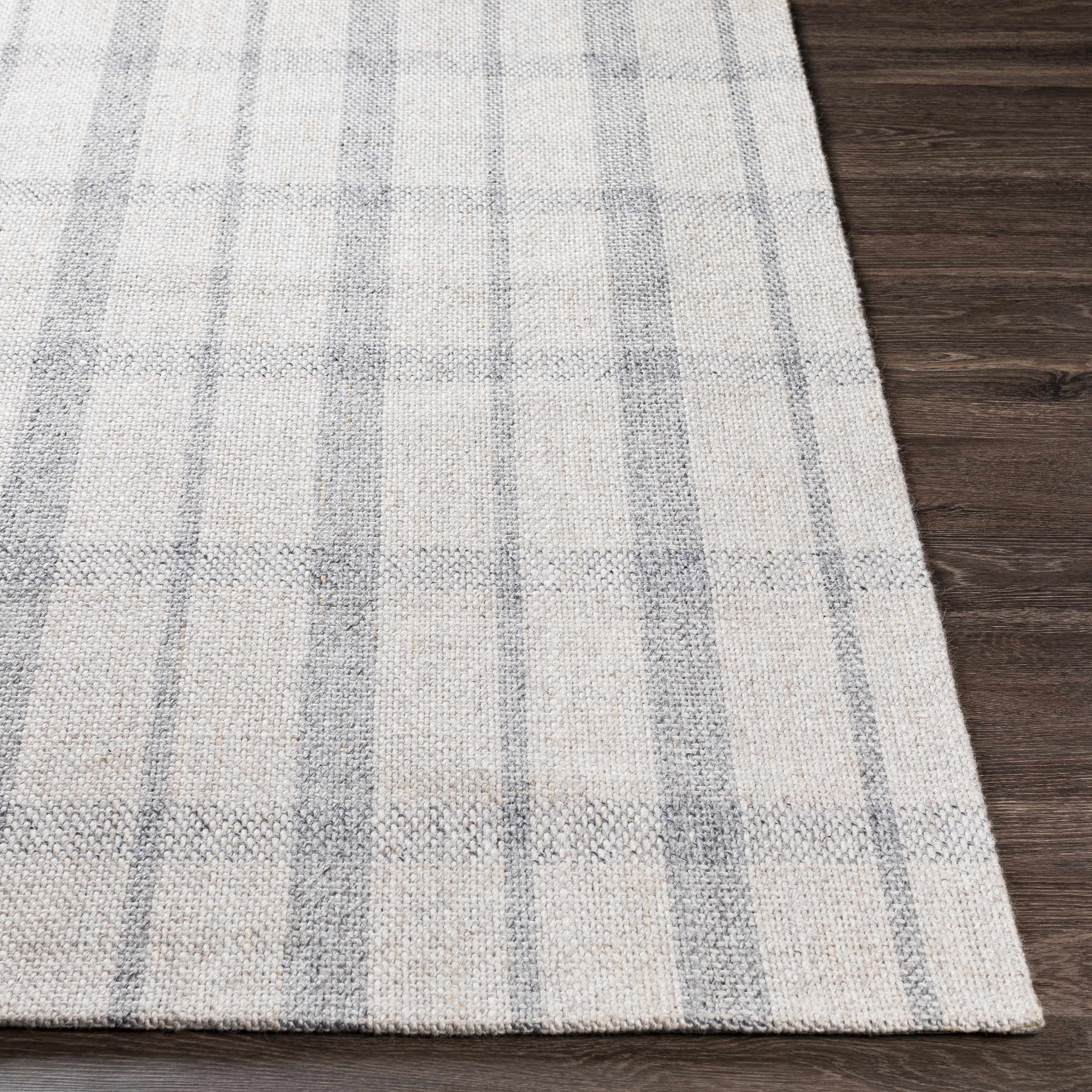 Verdon Light Gray Plaid Rug - Image 7