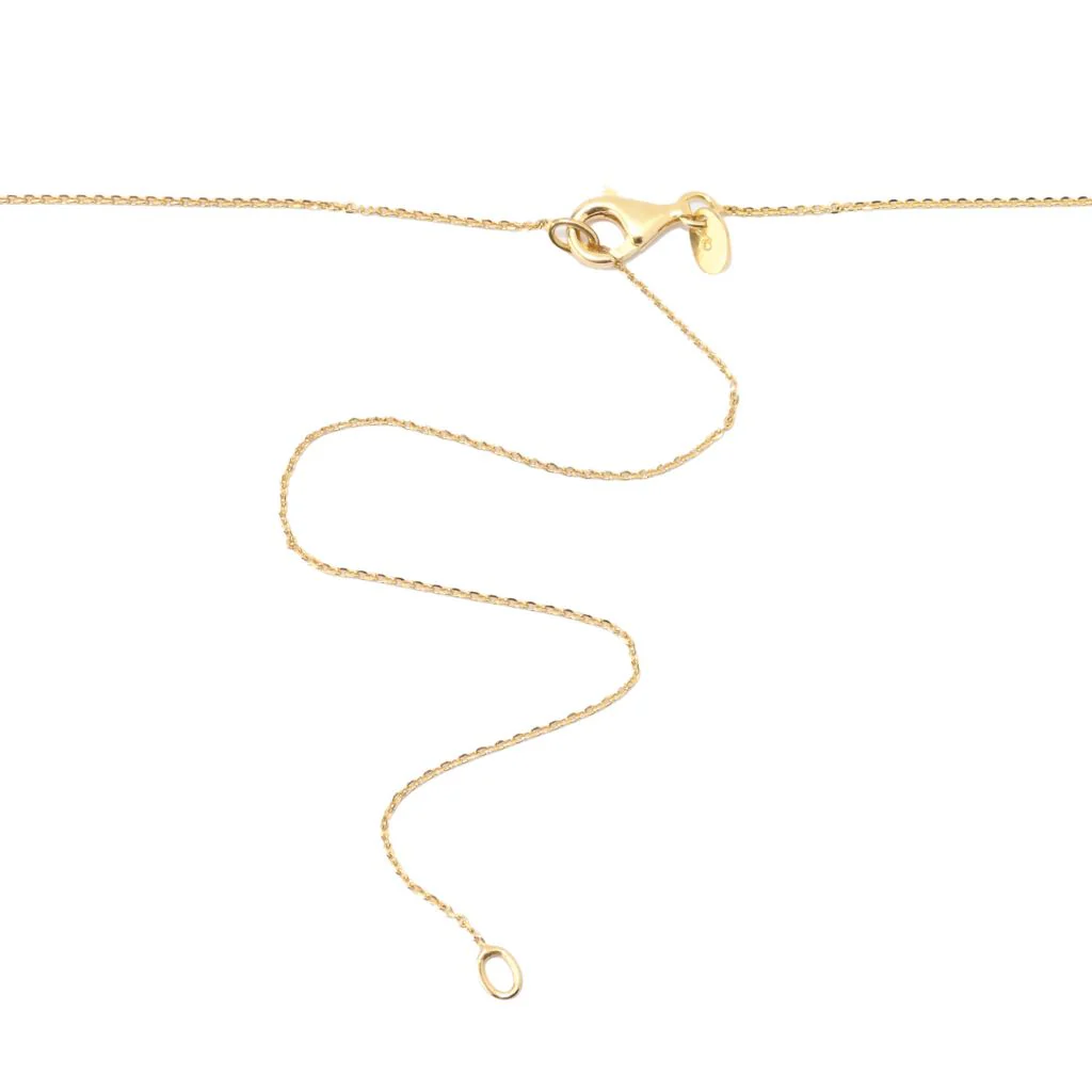 Verona Gioielli 18K Gold Plated Choice of Color 25x13mm Quartz Pendant w/ Chain - Image 2