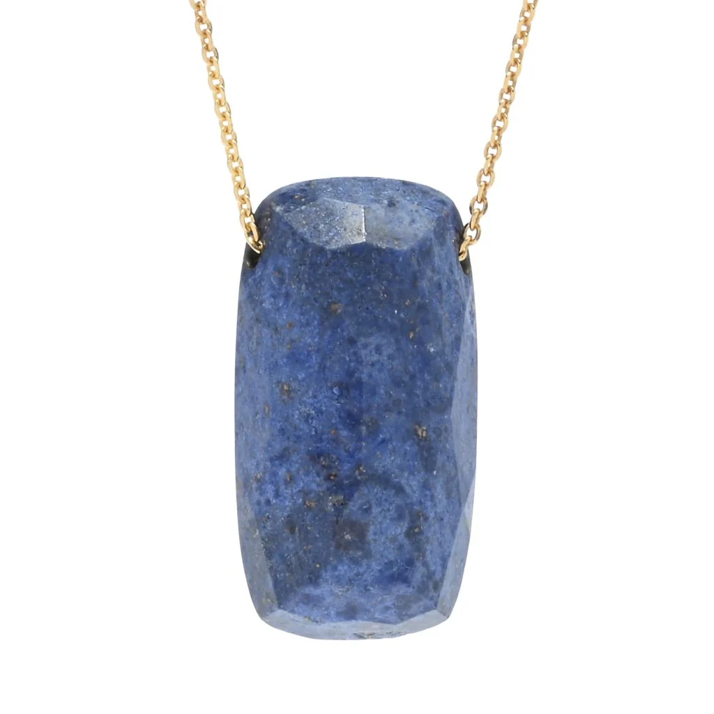 Verona Gioielli 18K Gold Plated Choice of Color 25x13mm Quartz Pendant w/ Chain - Image 4