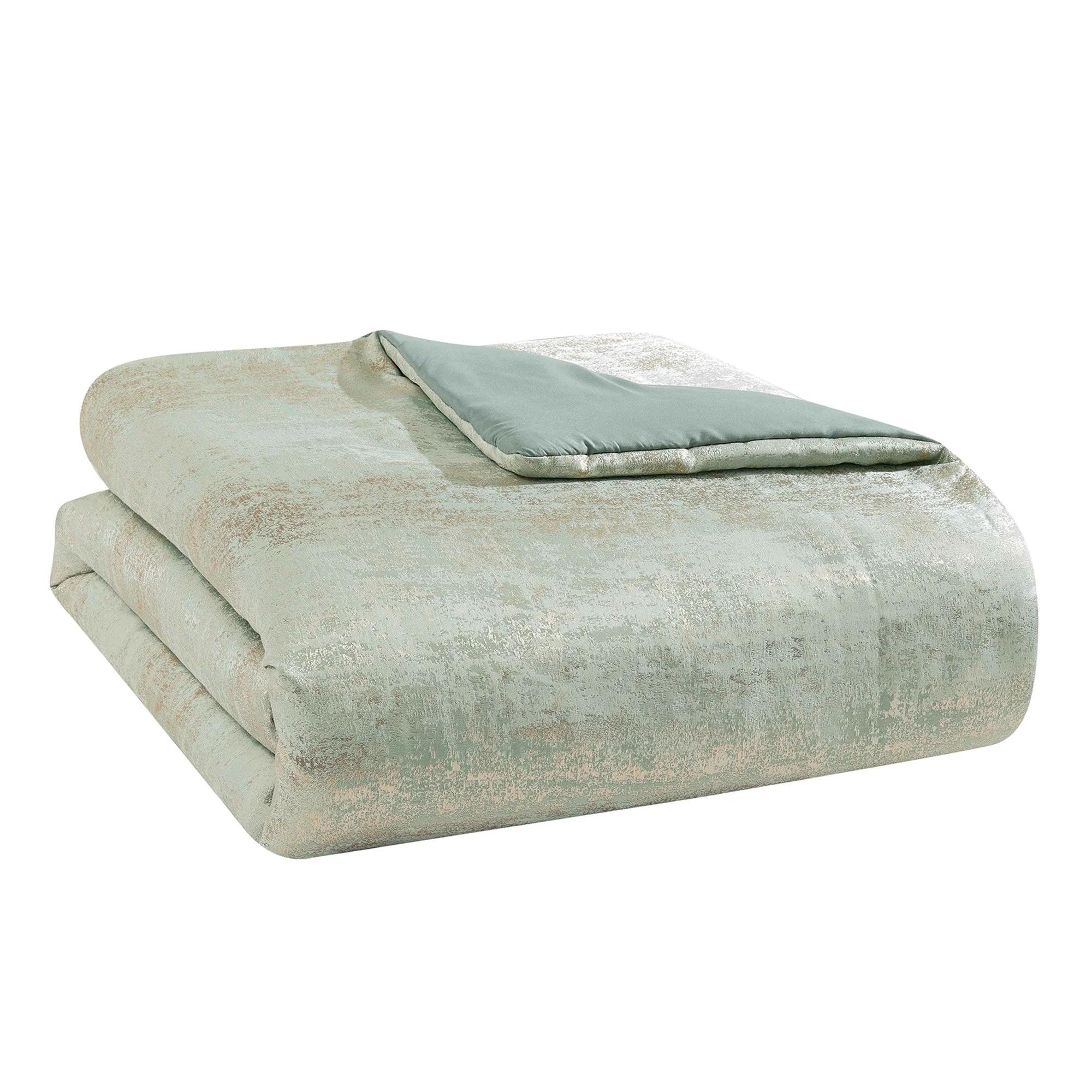 Vesta Gold Satin Circle-Quilted 7-Piece Comforter Set - Image 4