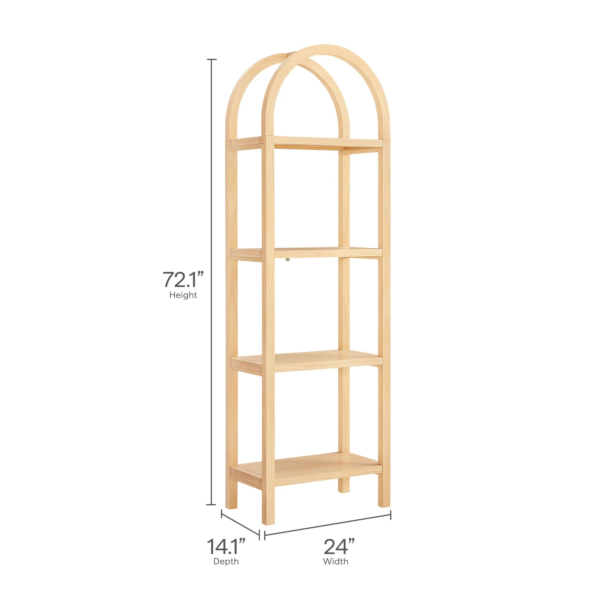 Vexley 72 Inch Tall Narrow Arched Bookshelf by Modway - Image 17