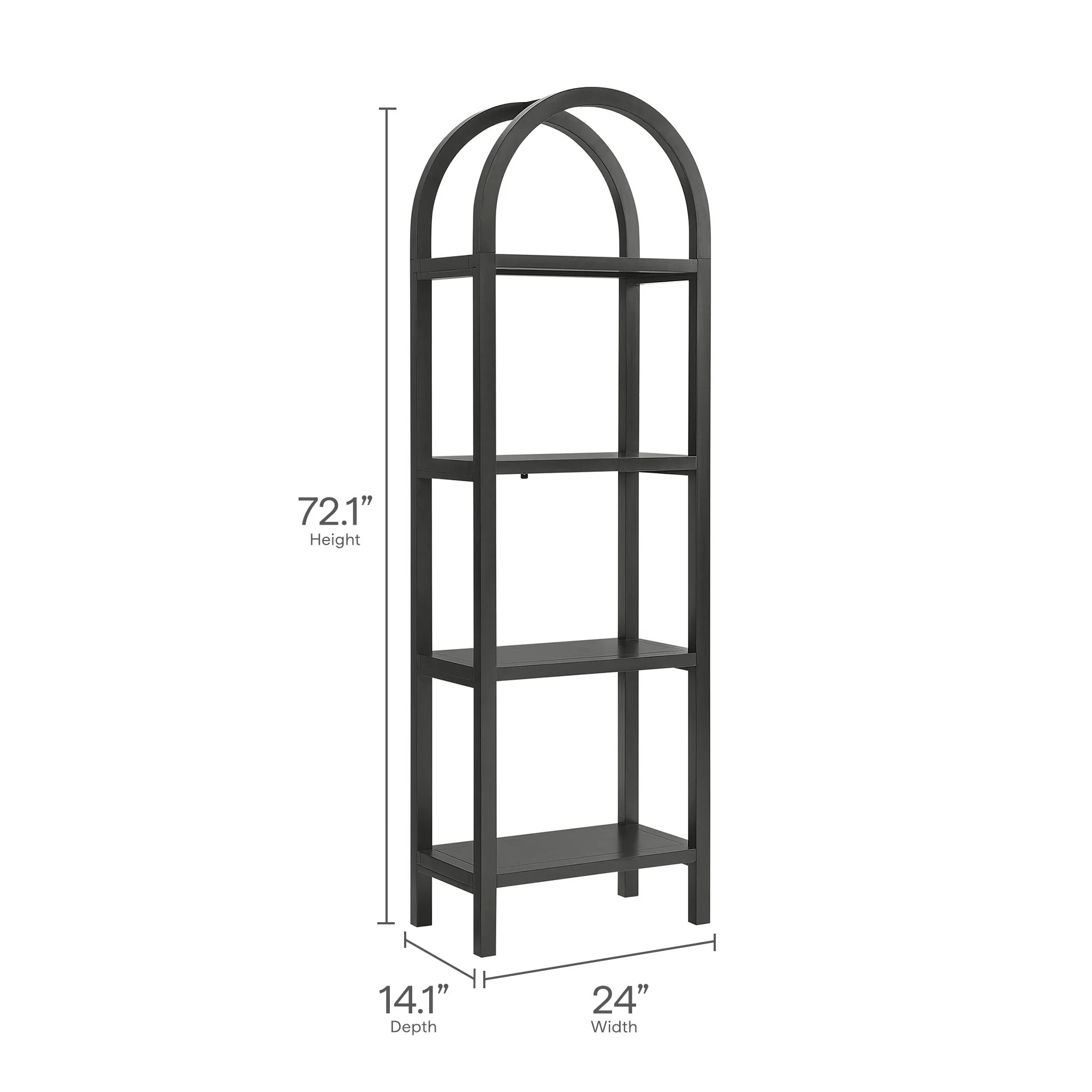 Vexley 72 Inch Tall Narrow Arched Bookshelf by Modway - Image 3