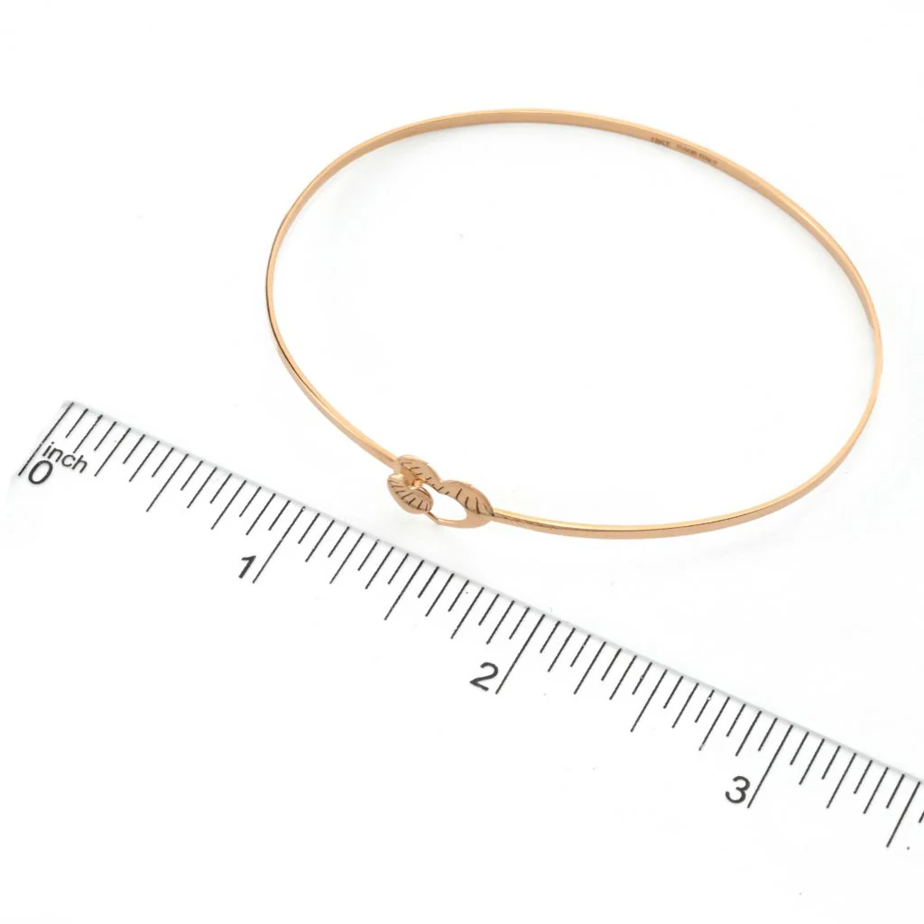 Viale18K Italian Gold Choice of Motif Flexible Bangle Bracelet - Image 2