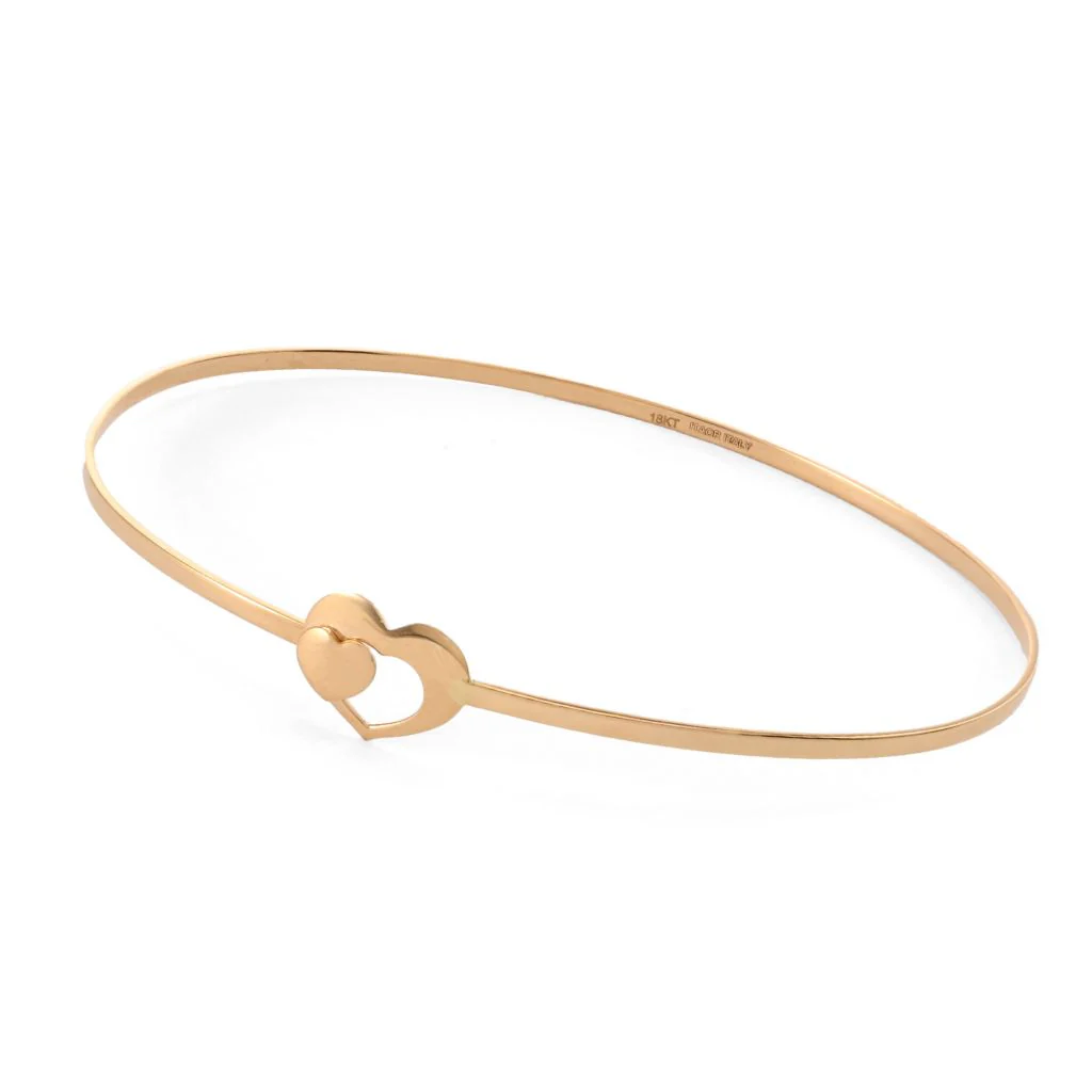 Viale18K Italian Gold Choice of Motif Flexible Bangle Bracelet - Image 3