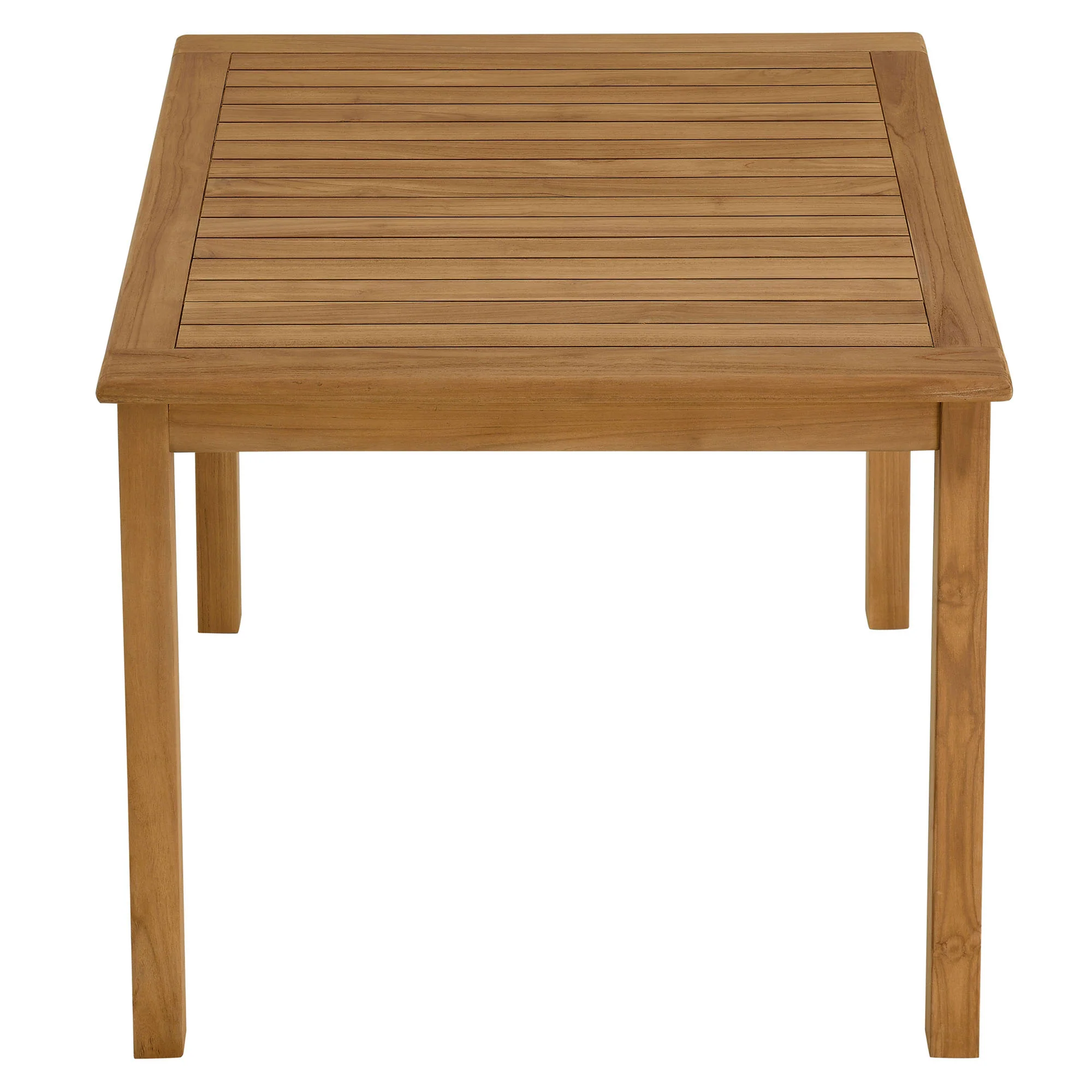 Vienna 34" Square Outdoor Patio Teak Wood Dining Table by Modway - Image 5