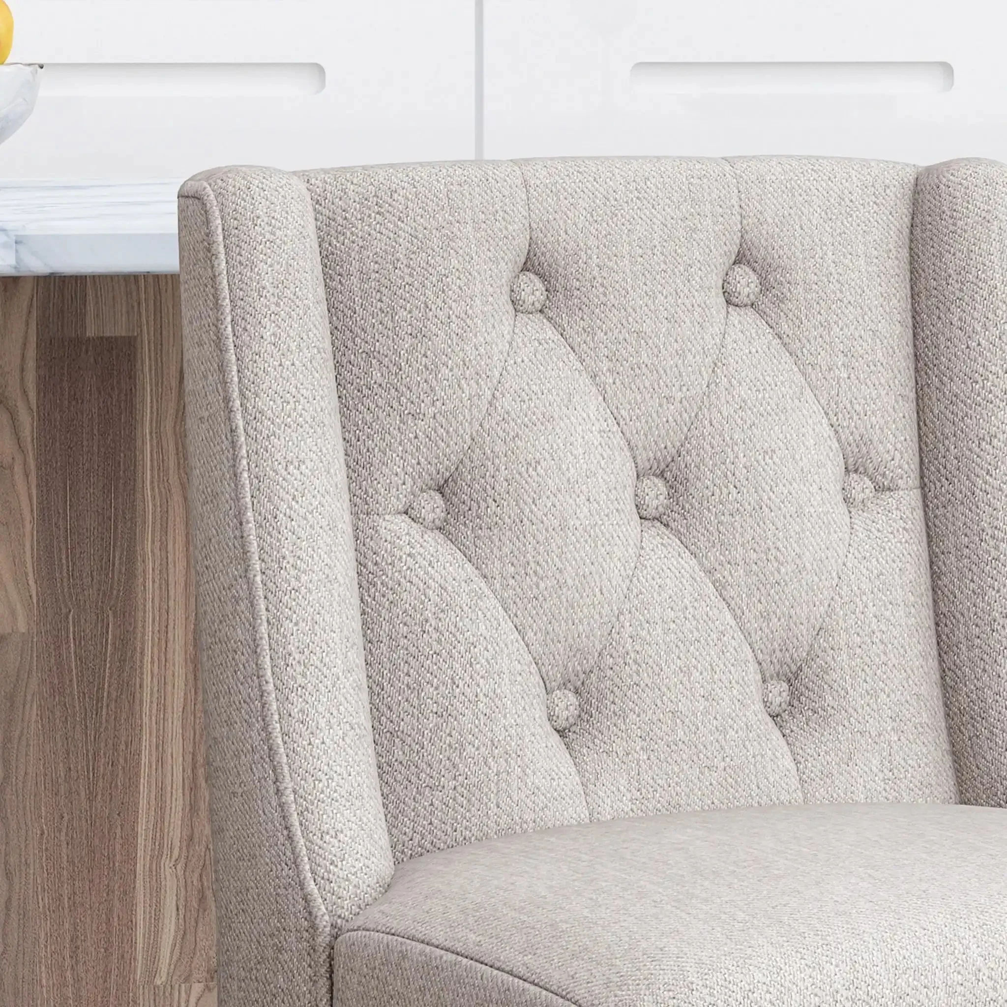 Vienna - Contemporary Fabric Tufted & Wingback Counter Stools (Set of 2) - Image 5
