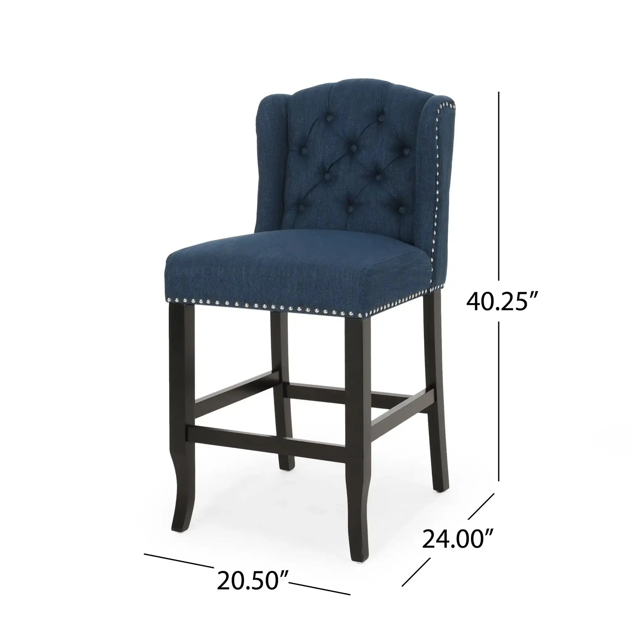 Vienna - Fabric Tufted Counter Stool With Nailhead Accents (Set of 2) - Image 7