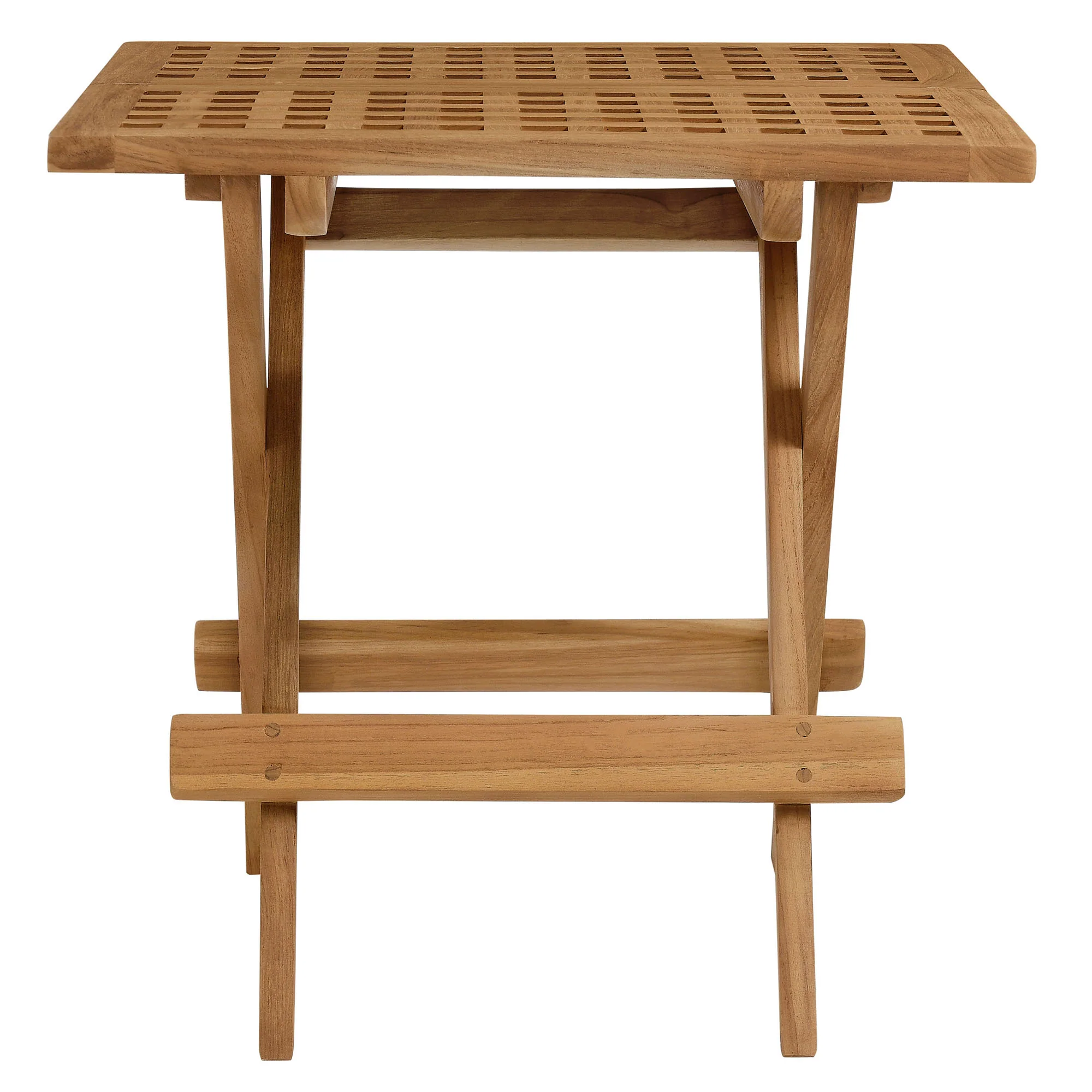 Vienna Outdoor Patio Teak Wood Side Table by Modway - Image 4