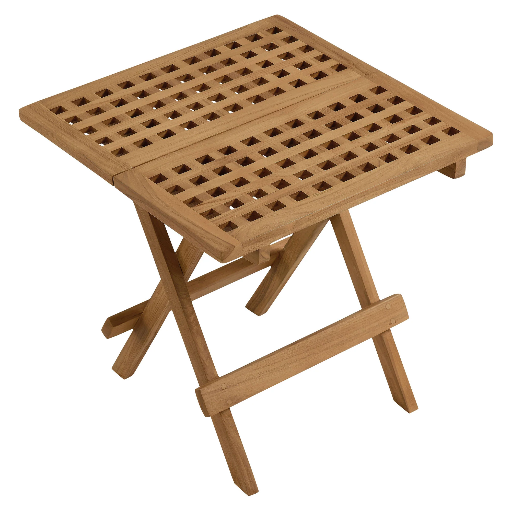 Vienna Outdoor Patio Teak Wood Side Table by Modway - Image 6