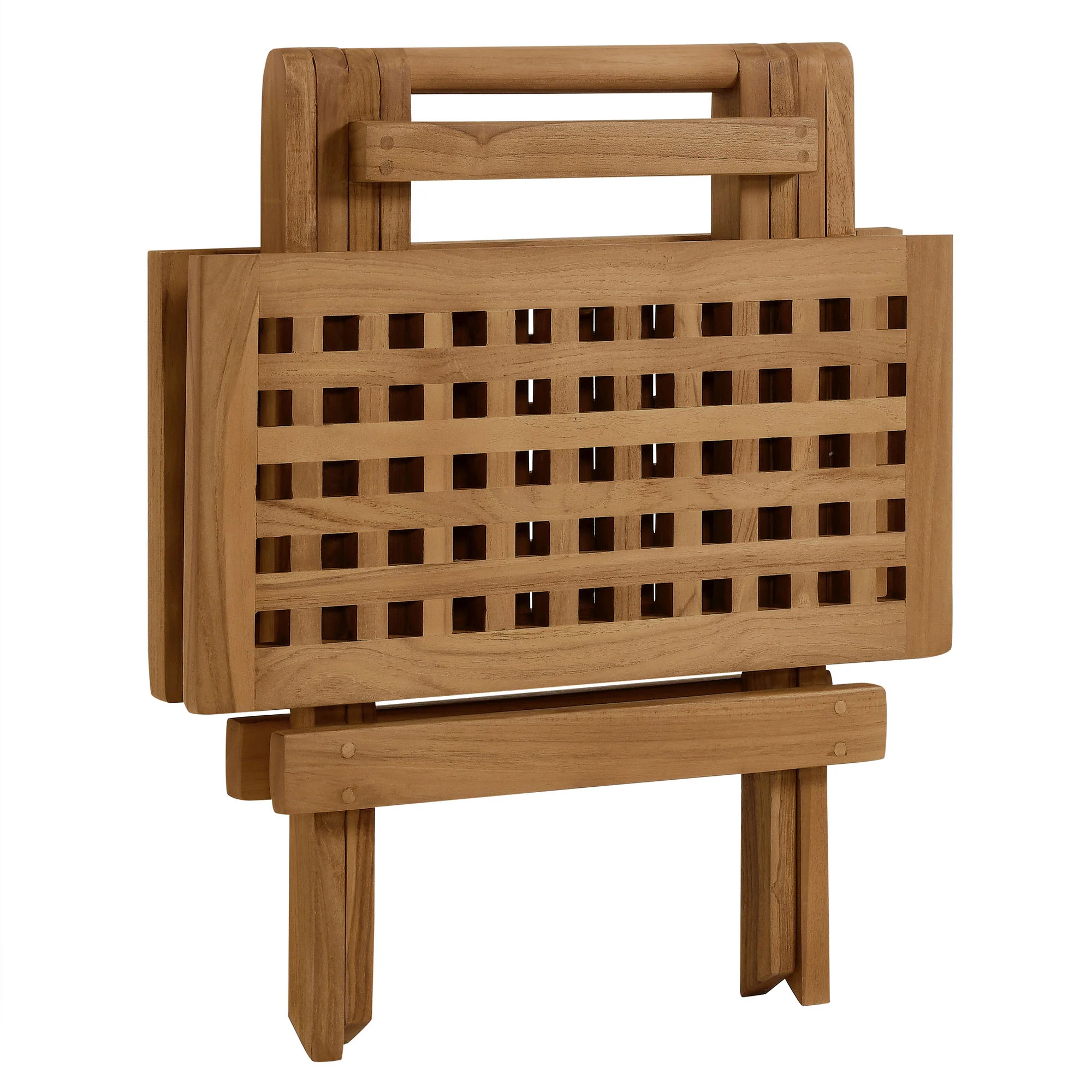 Vienna Outdoor Patio Teak Wood Side Table by Modway - Image 7