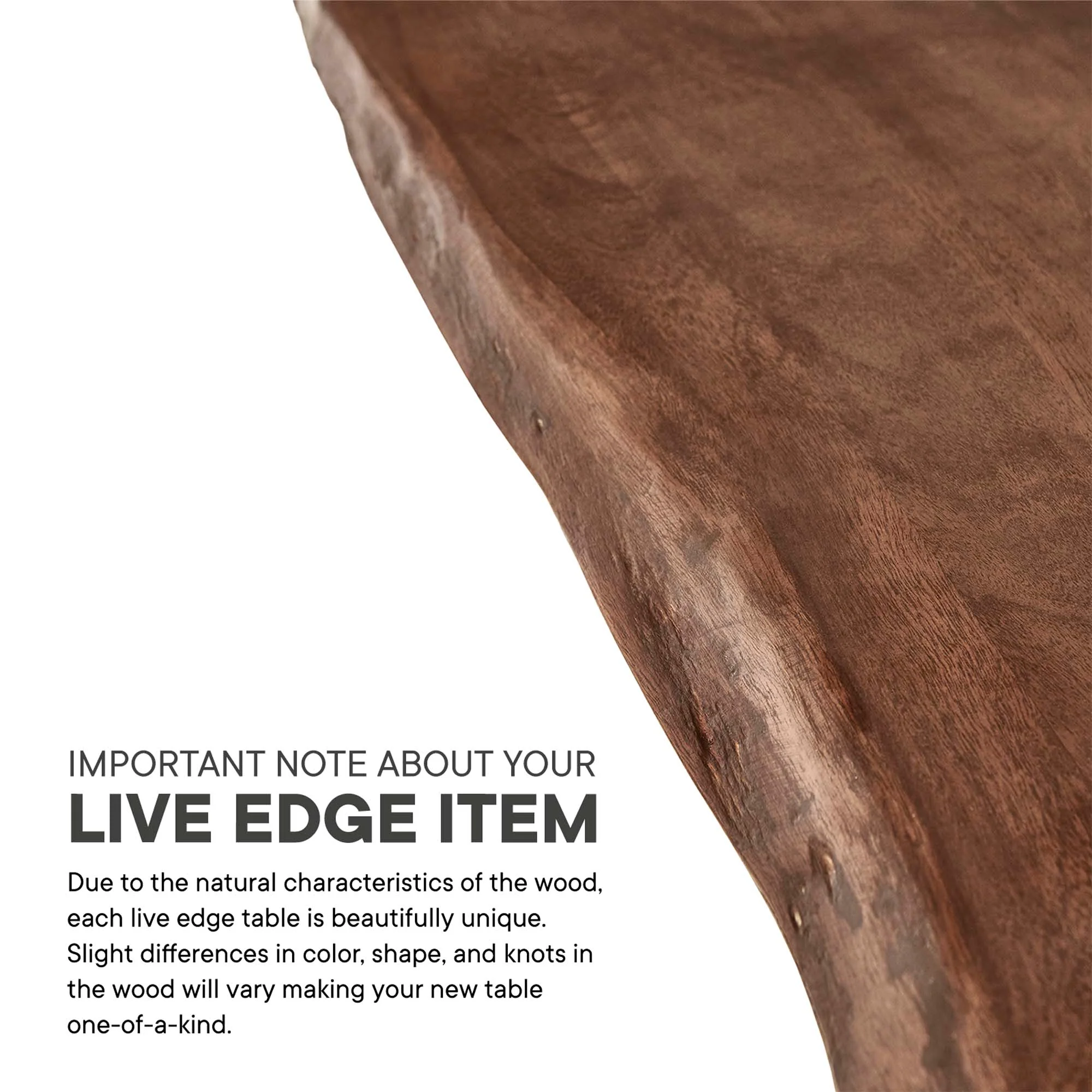 Viggo 74" Live Edge Acacia Wood Dining Table by Modway - Image 3